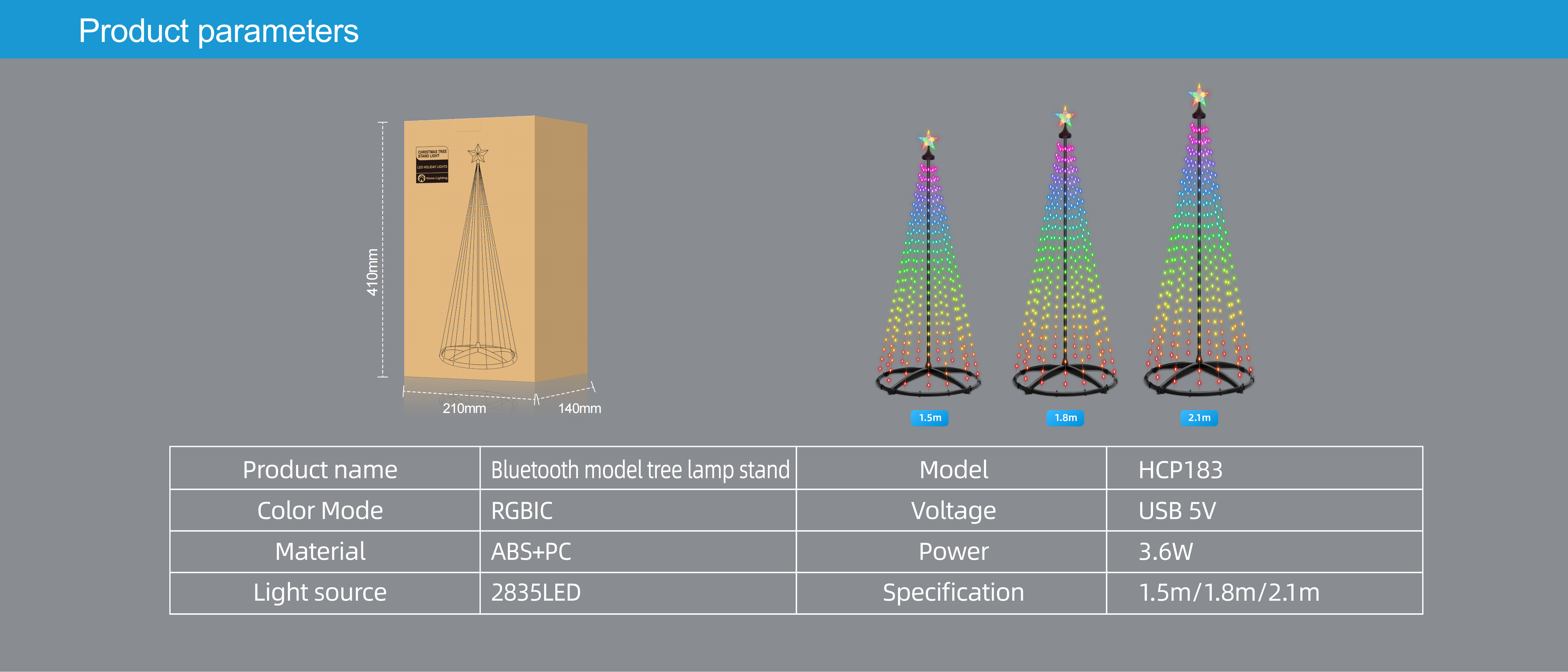Christmas tree lights，Bluetooth bracket lamp，Magic Tree Light，