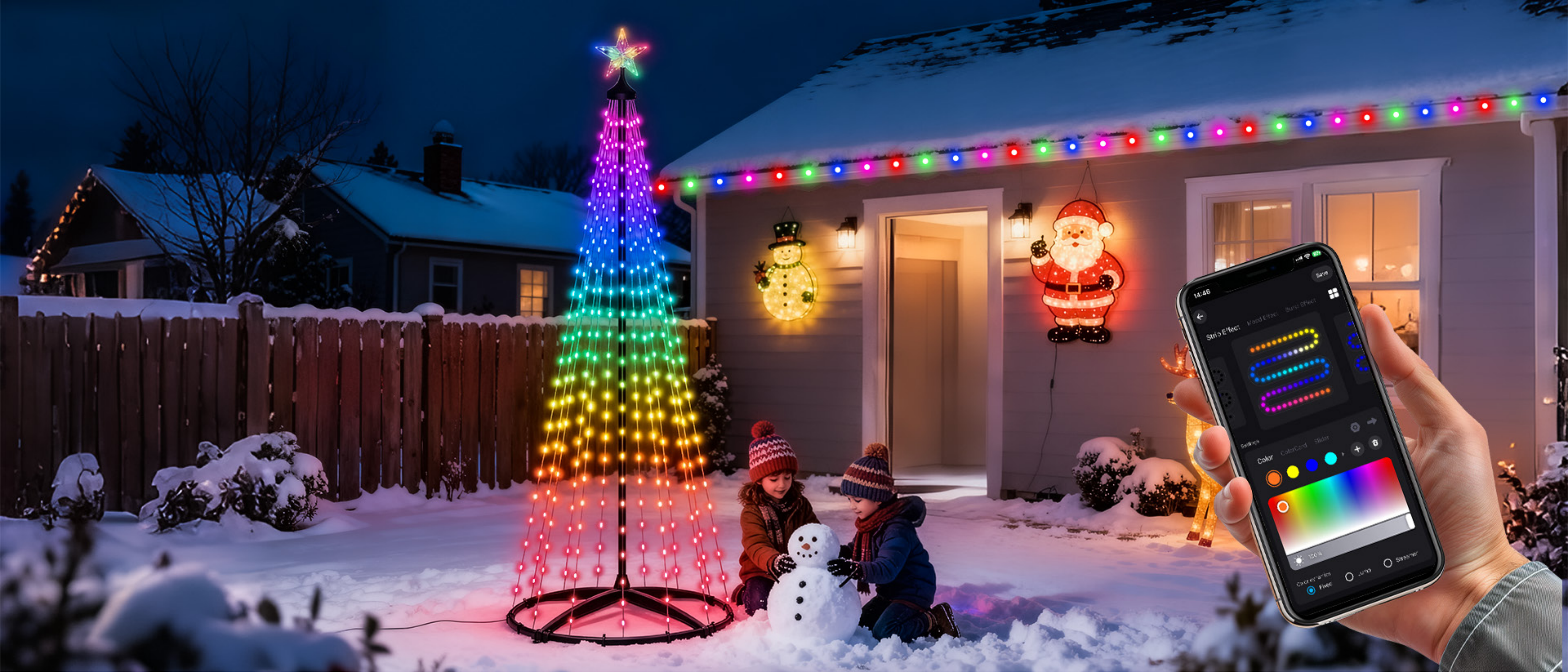 Christmas tree lights，Bluetooth bracket lamp，Magic Tree Light，