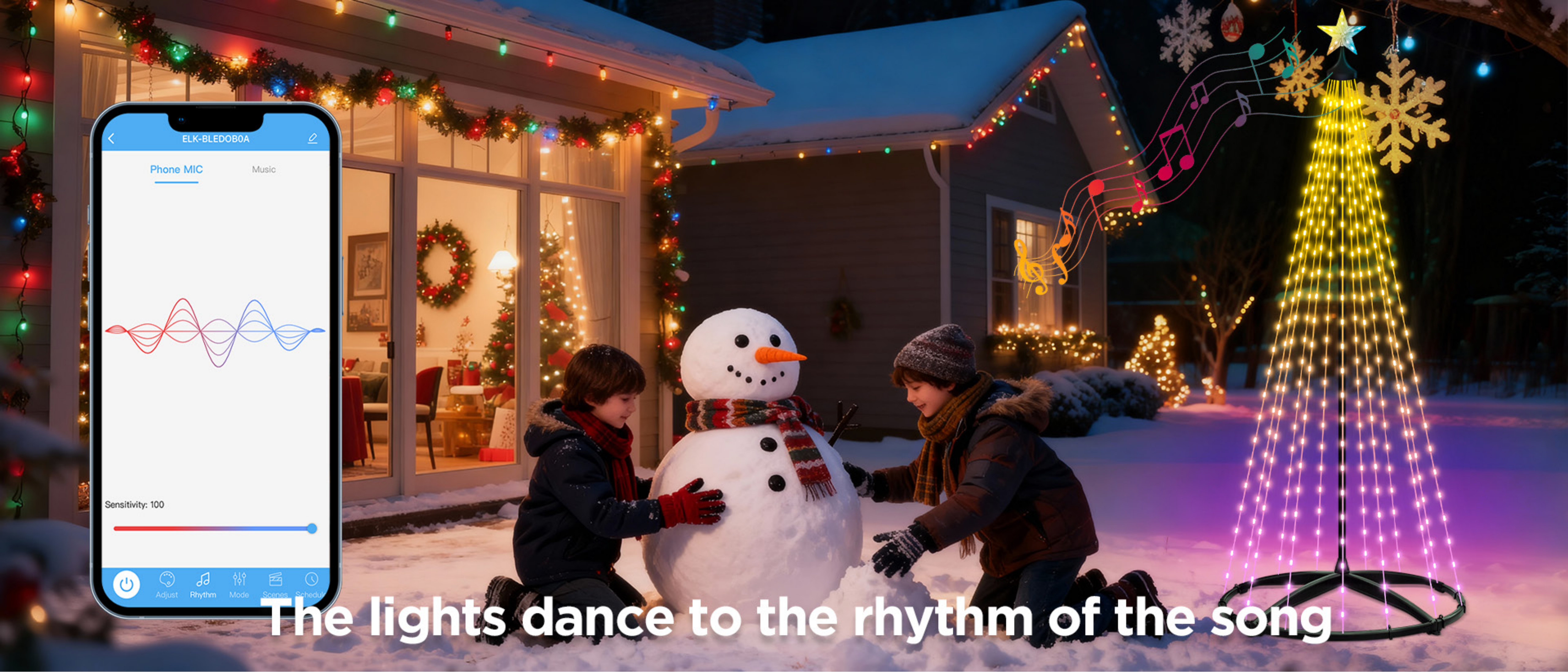 Christmas tree lights，Bluetooth bracket lamp，Magic Tree Light，