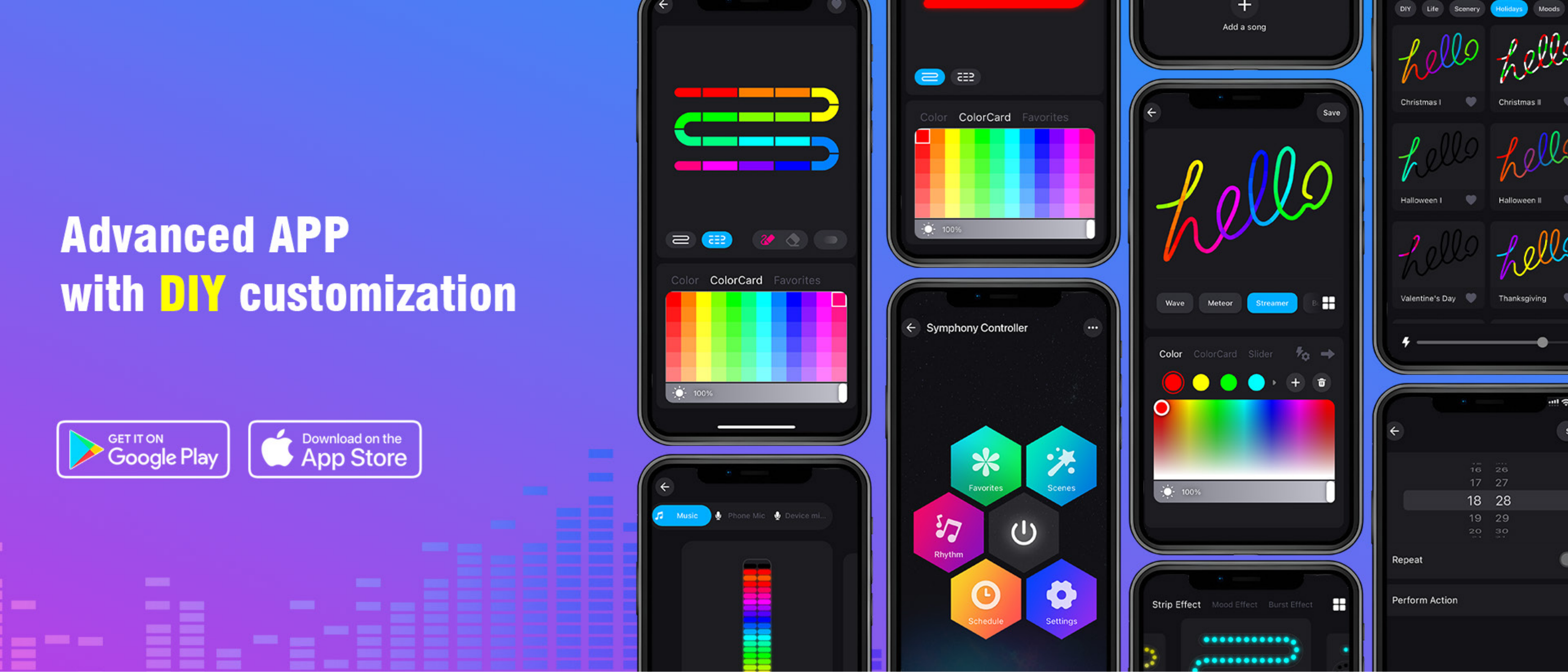 Christmas tree lights，Bluetooth bracket lamp，Magic Tree Light，