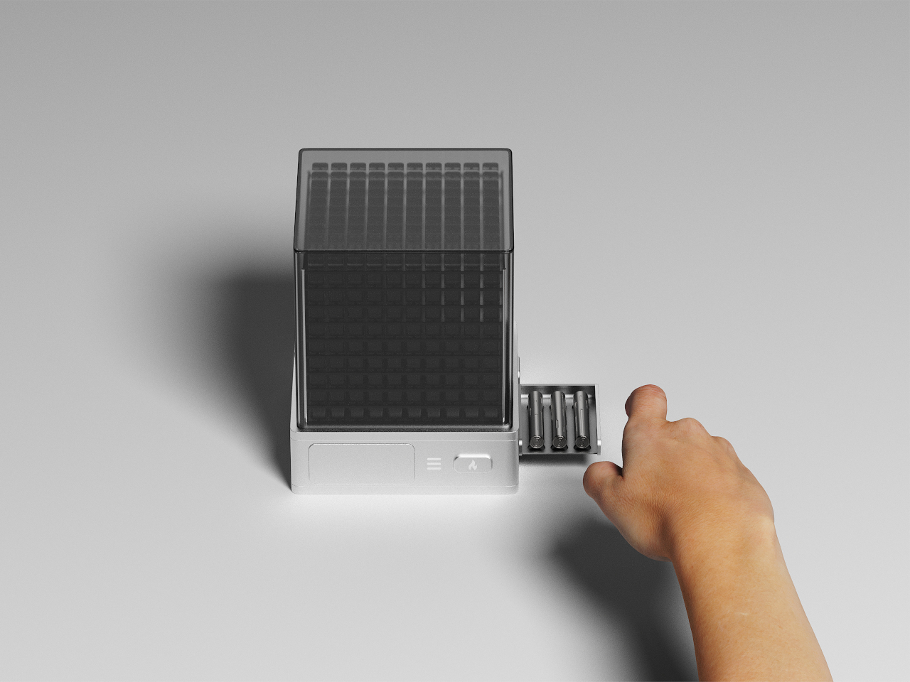 Pyro Lamp，Flame Screen，metal firewood，LED stacking，Concept Fireplace，