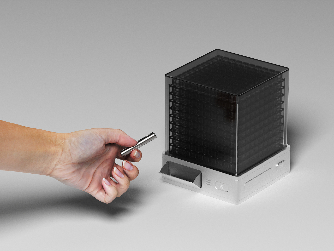 Pyro Lamp，Flame Screen，metal firewood，LED stacking，Concept Fireplace，