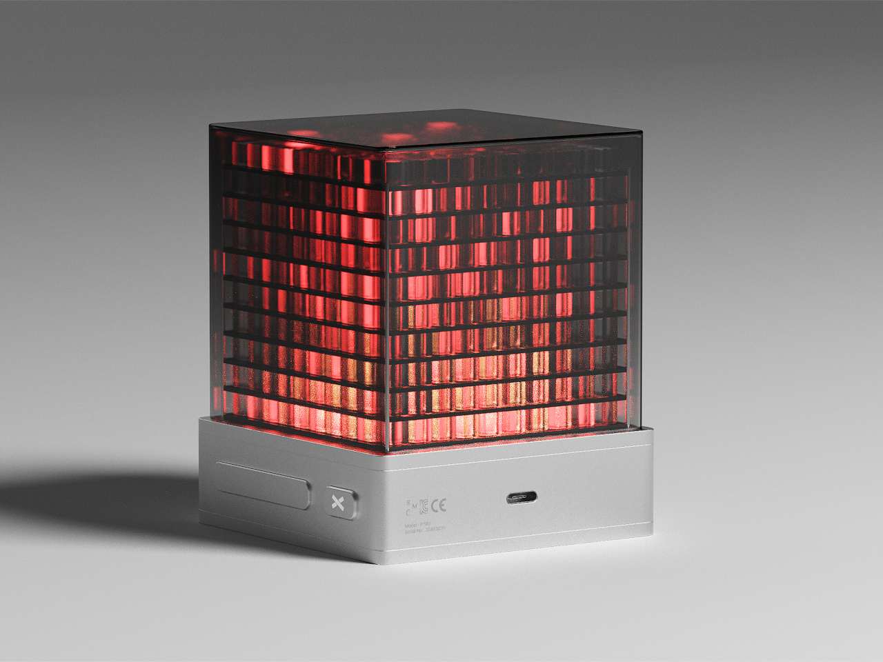 Pyro Lamp，Flame Screen，metal firewood，LED stacking，Concept Fireplace，