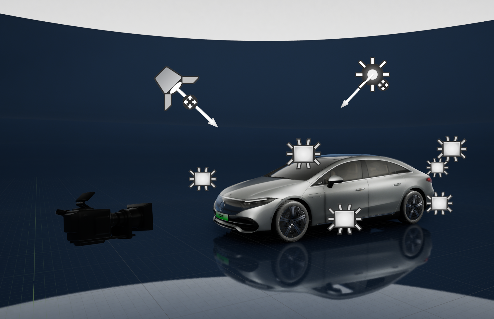 Benz，EQS，Car rendering，Car Photography，cgi，Unreal Engine ，ue5，Automobile design，