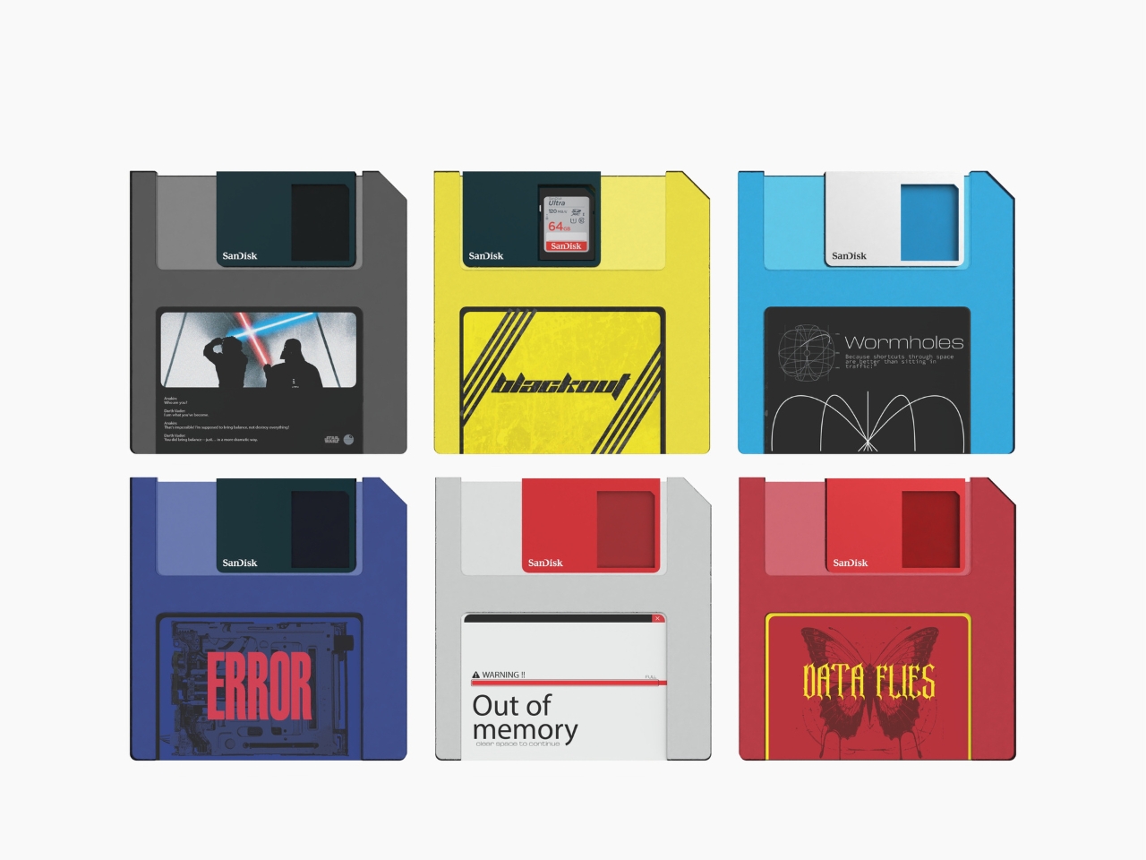 Floppy SD Card，Slide write-proof，Retro Design ，Geek feelings，Modern microSD，