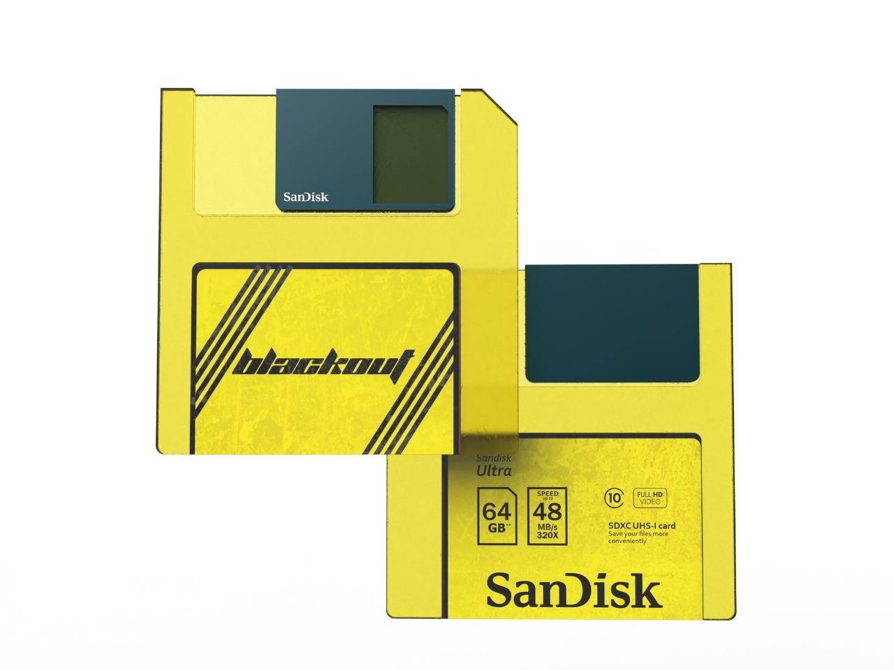 Floppy SD Card，Slide write-proof，Retro Design ，Geek feelings，Modern microSD，