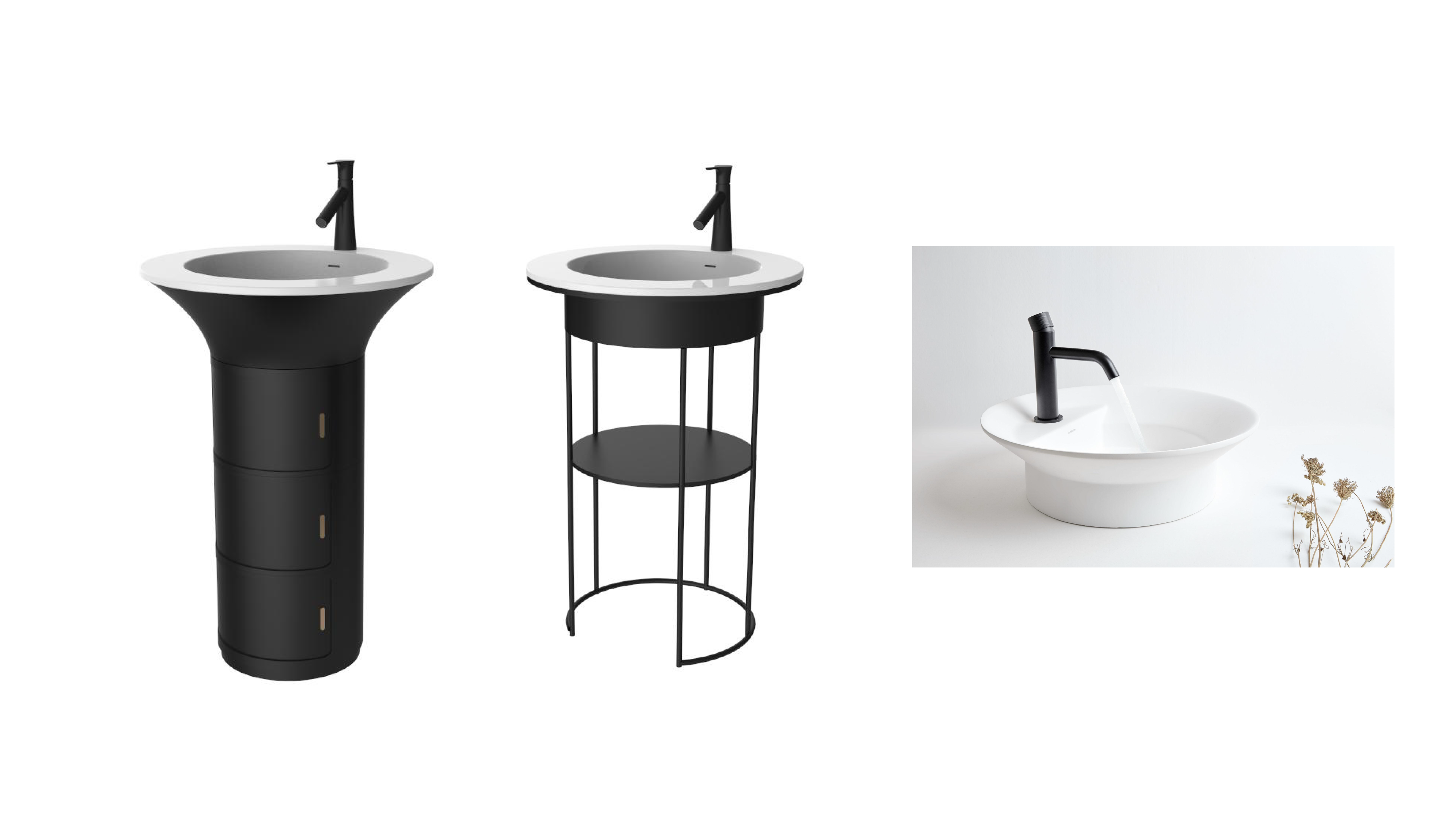 Column basin; acrylic; metal; artificial stone，