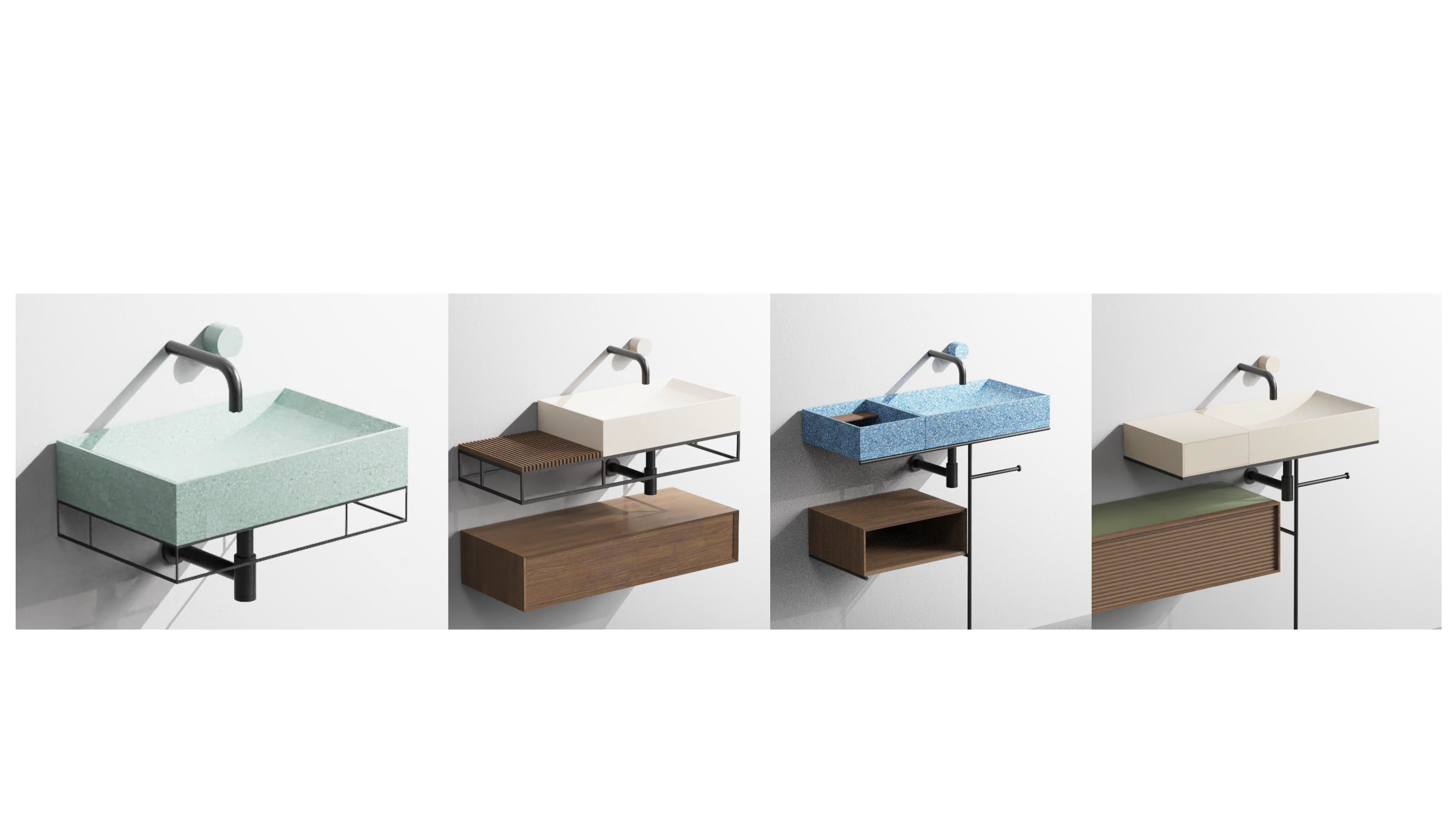 terrazzo; faucet; column basin; bathtub; buried wall，