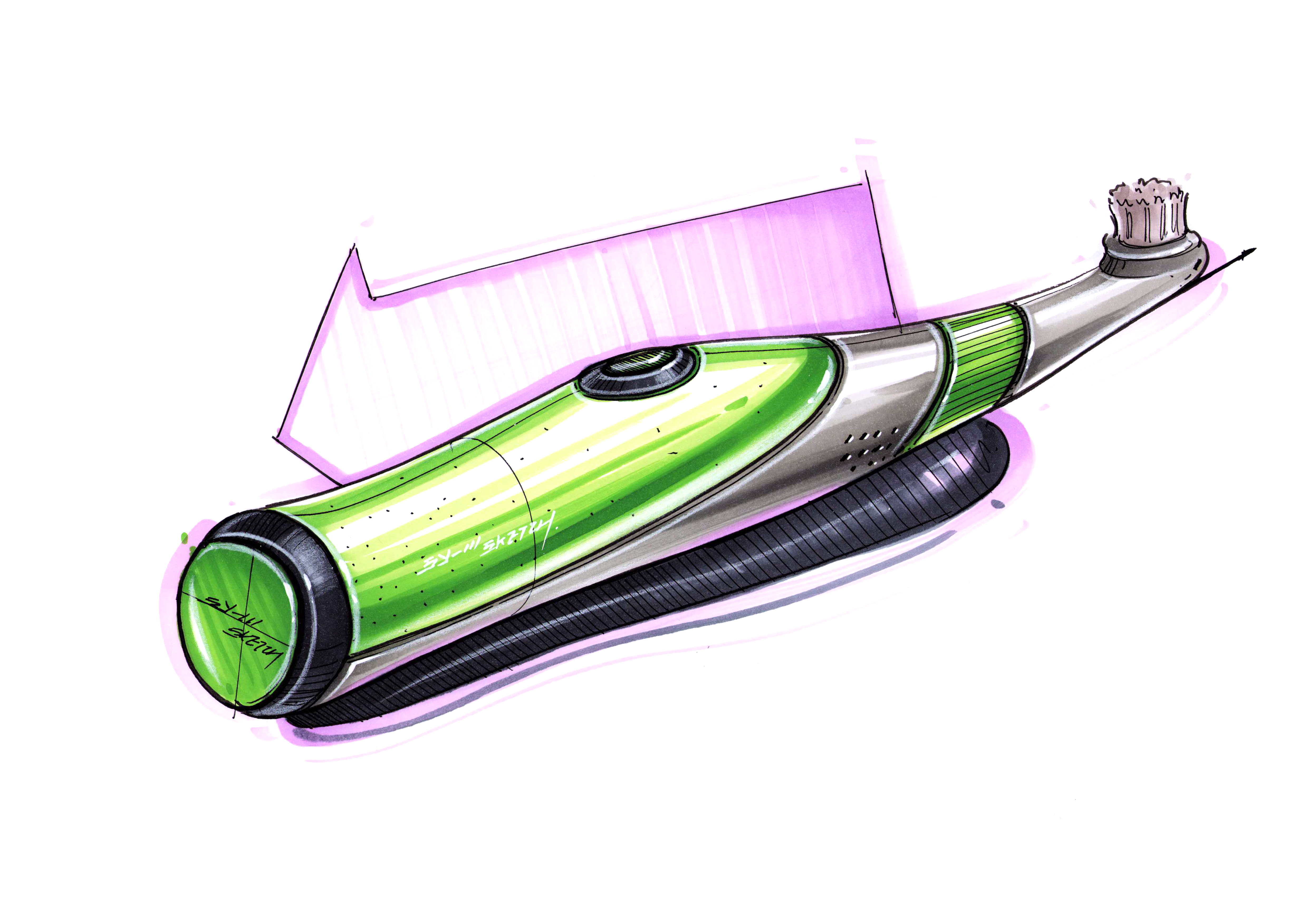 product design，Hand drawn product design，industrial design，Hand drawn industrial design，Marker hand drawn，marker pen painting，