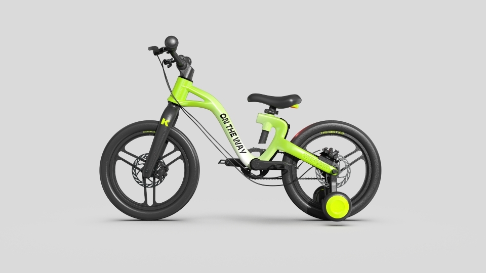 To a bomb two years before the children's bicycle frame design.，