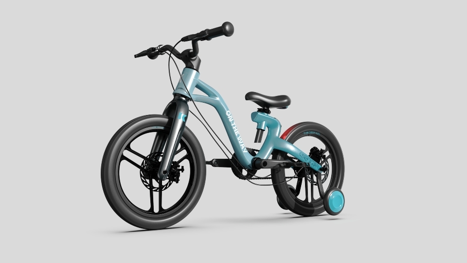 To a bomb two years before the children's bicycle frame design.，