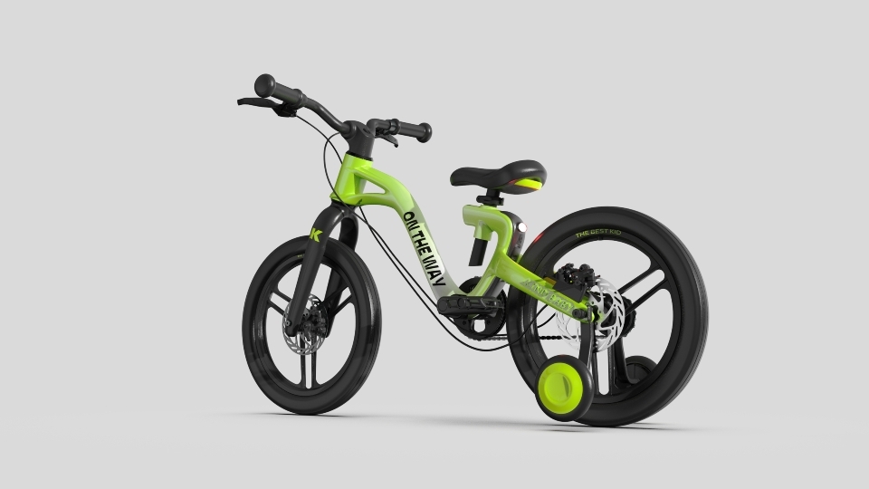 To a bomb two years before the children's bicycle frame design.，