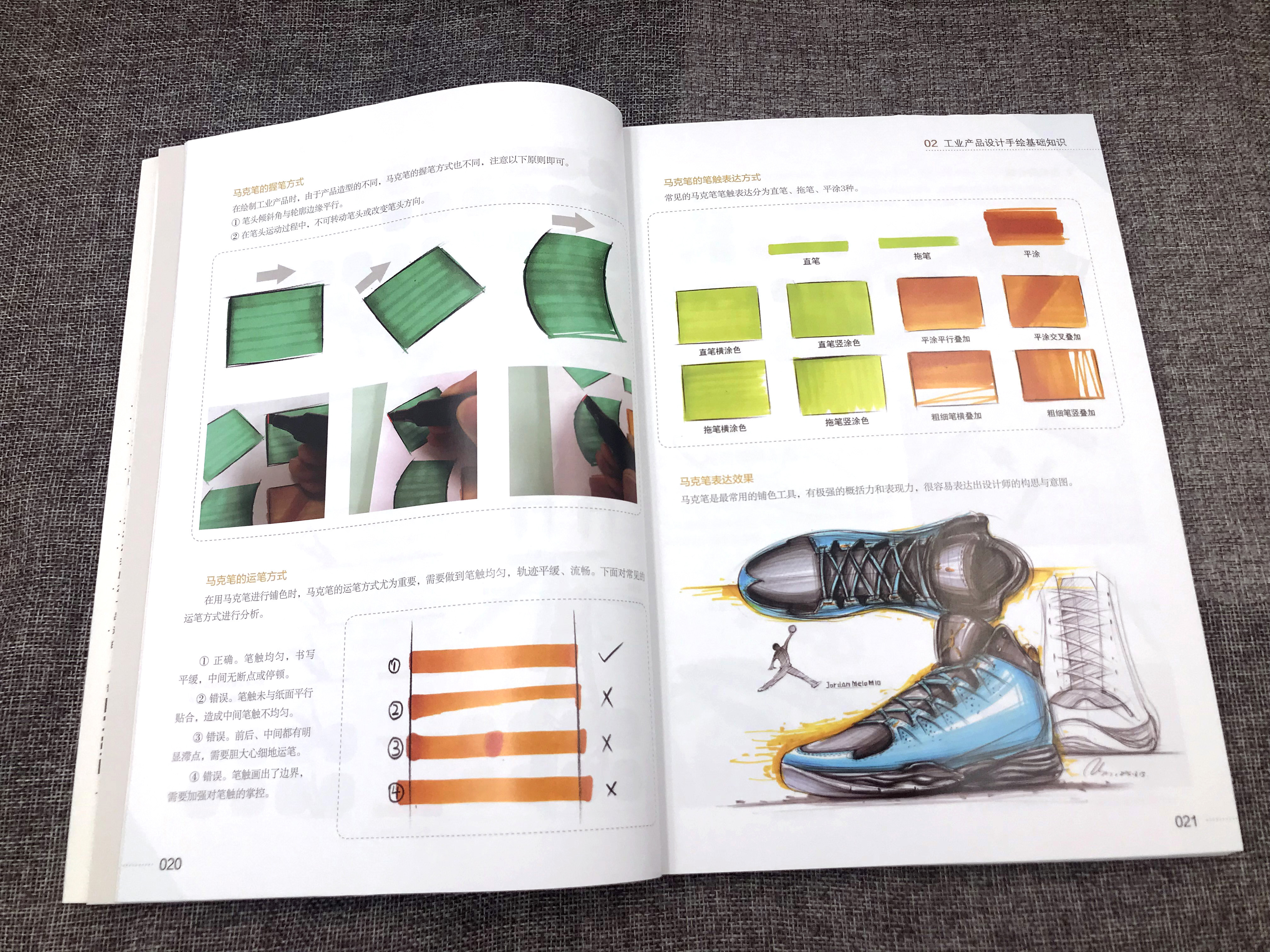 Hand drawn step diagram of industrial design，Hand drawn step drawings of industrial products，Game handle，Hand drawn renderings of industrial products，