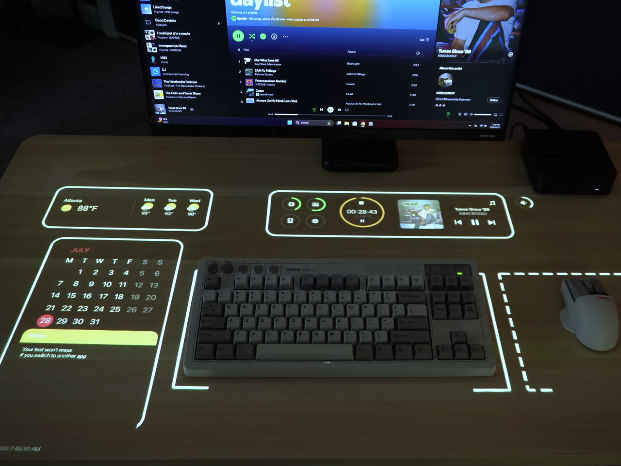 diy，Glow Desk，Smart Desk，Digital，