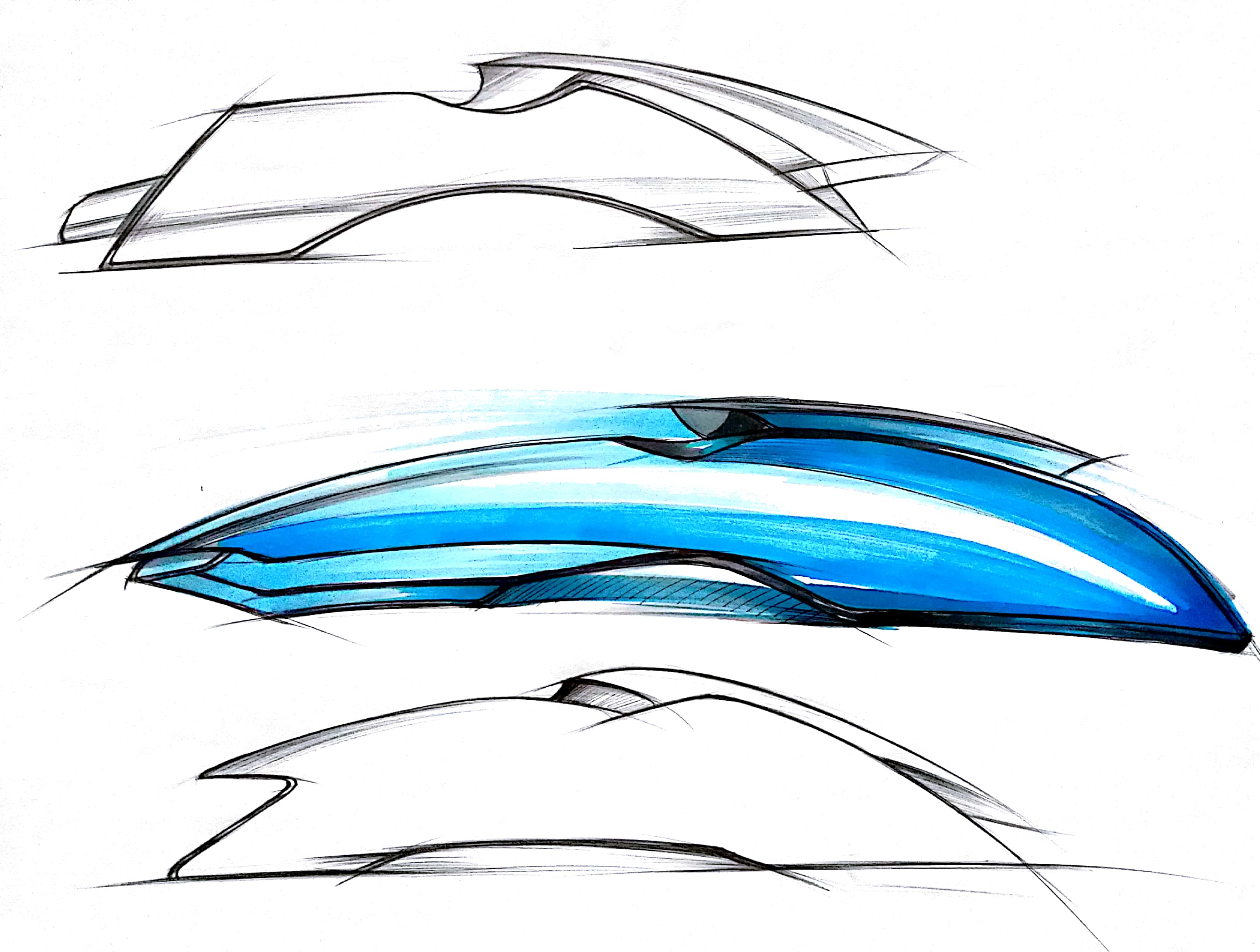 Hand drawn products，Design hand drawn，sketch，Hand drawn car，Line，marker pen，