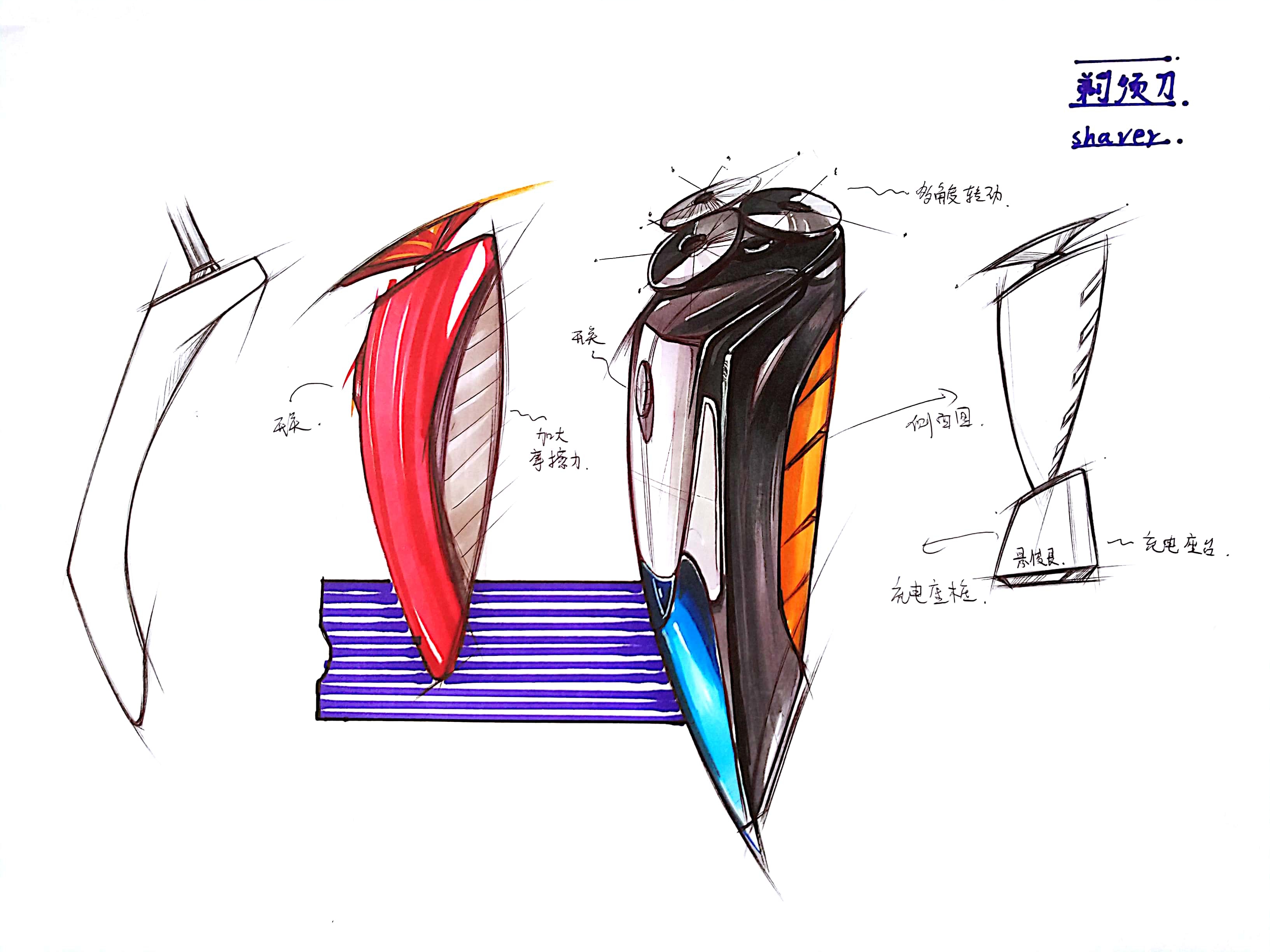 Hand drawn products，Design hand drawn，sketch，Hand drawn car，Line，marker pen，