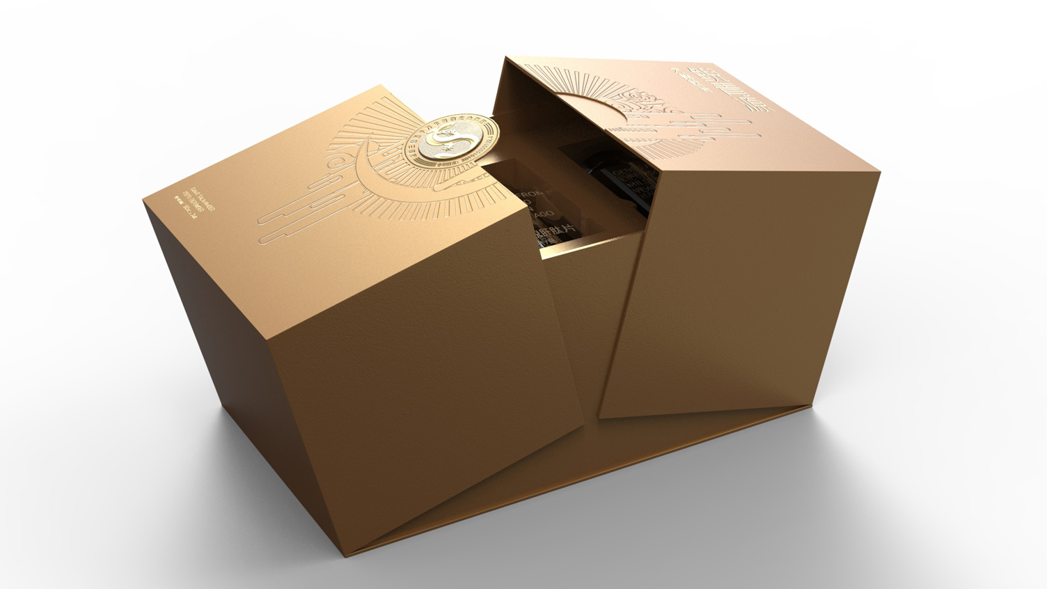 Giant Salamander Peptide Tablets Gift Box Packaging，Health care gift box packaging，Solid Beverage Packaging Design，