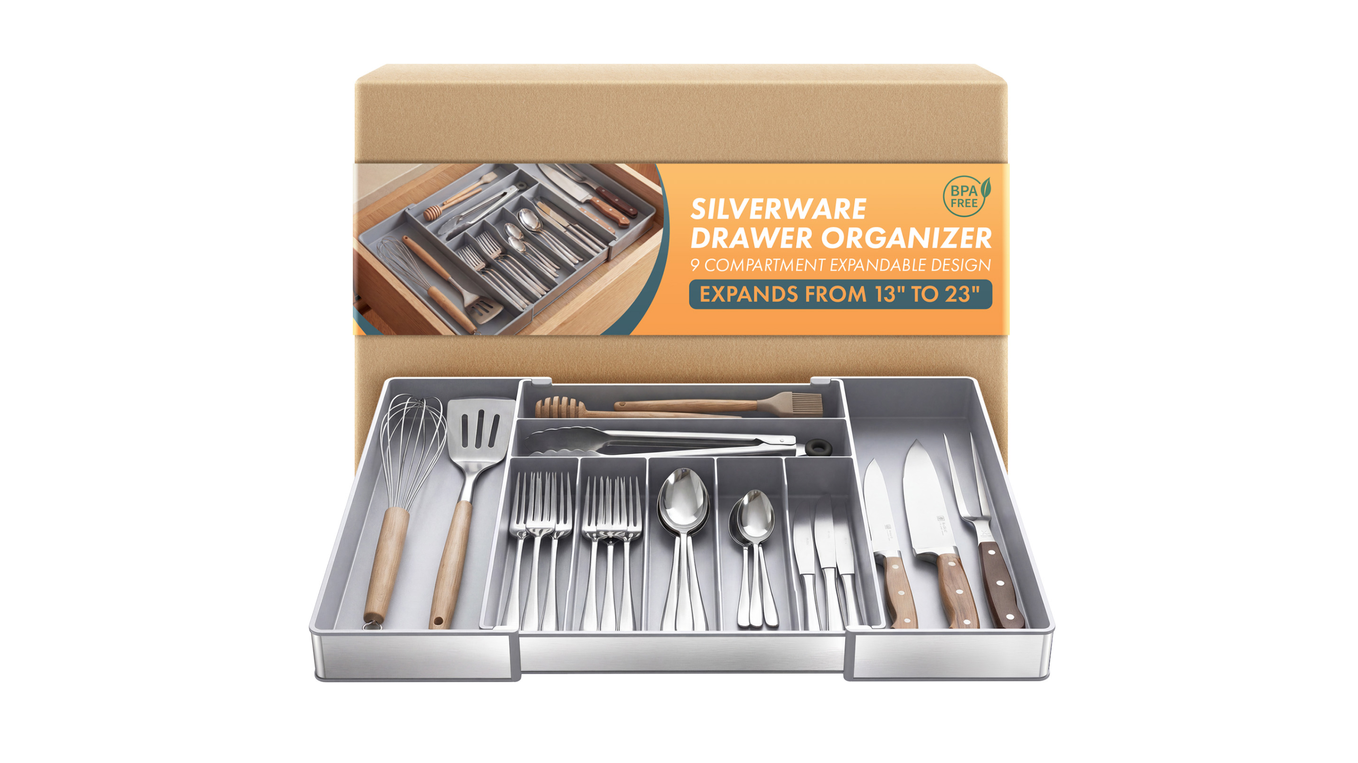 Kitchen supplies, knife and fork storage box, drawer, tableware，