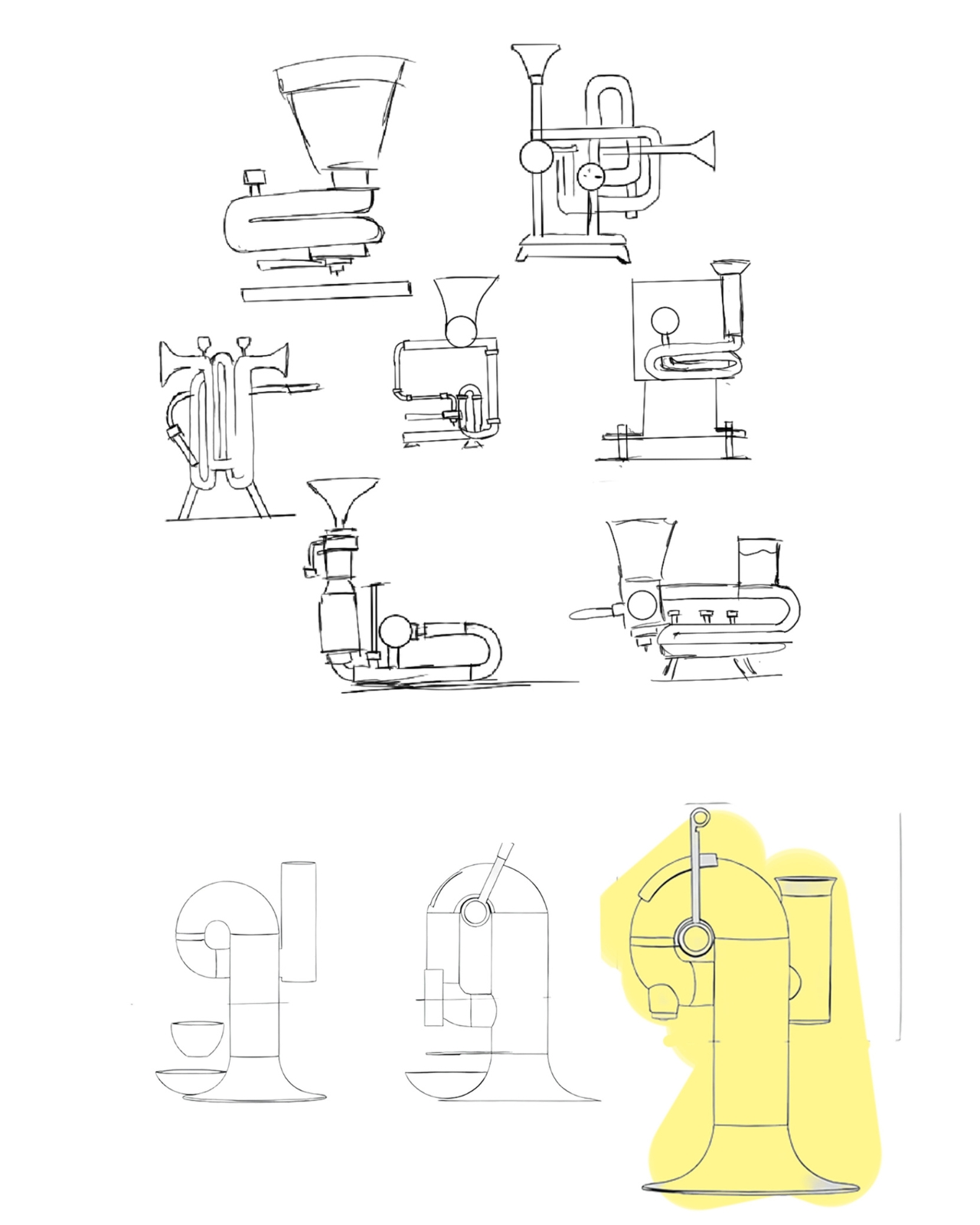 Trumpet，COFFEE MACHINE，Coffee machine，Kitchen appliances，