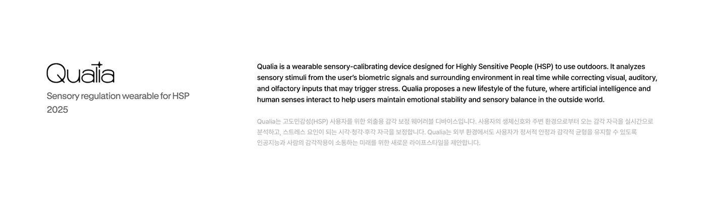 Qualia，AI emotional balance，Emotional Bodyguard，HSP biometric，