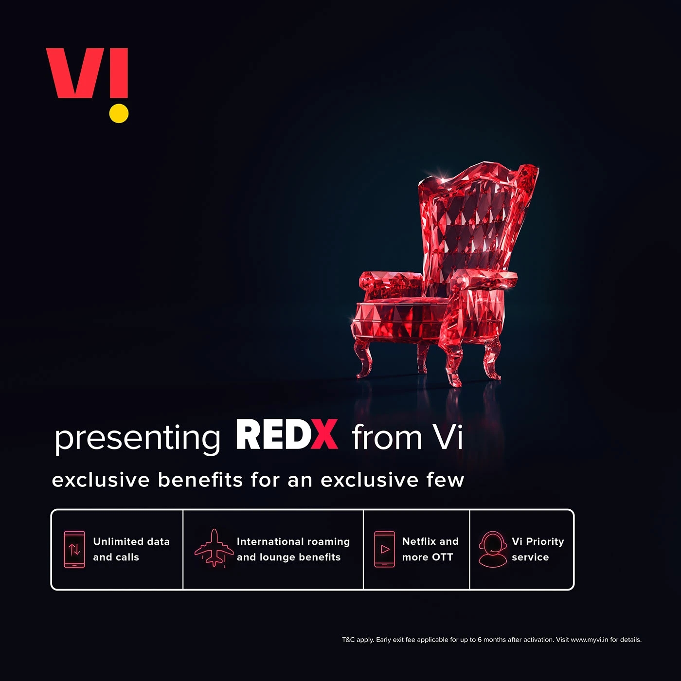 Visual Luxury，chair，Vi RED X，High-Order Facet Gem，Exclusive Benefits，
