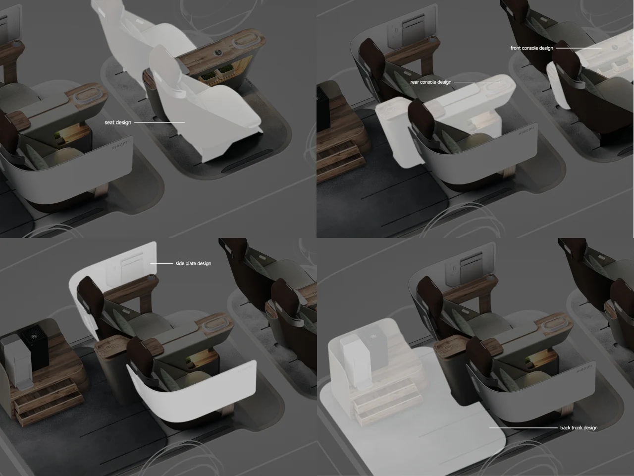 Flowing Oasis，Car seat，auto parts，industrial design，