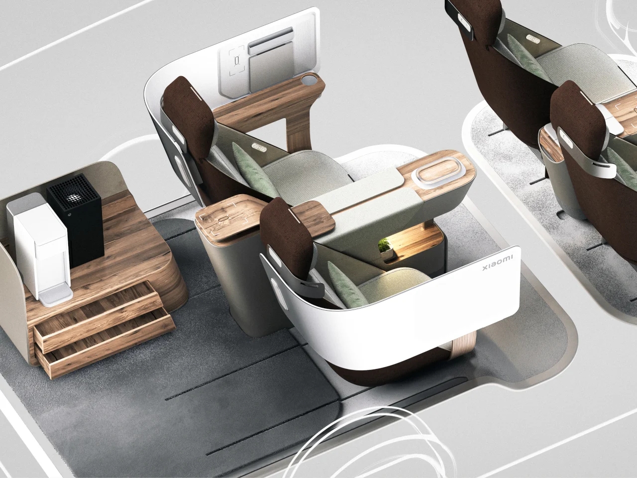 Flowing Oasis，Car seat，auto parts，industrial design，