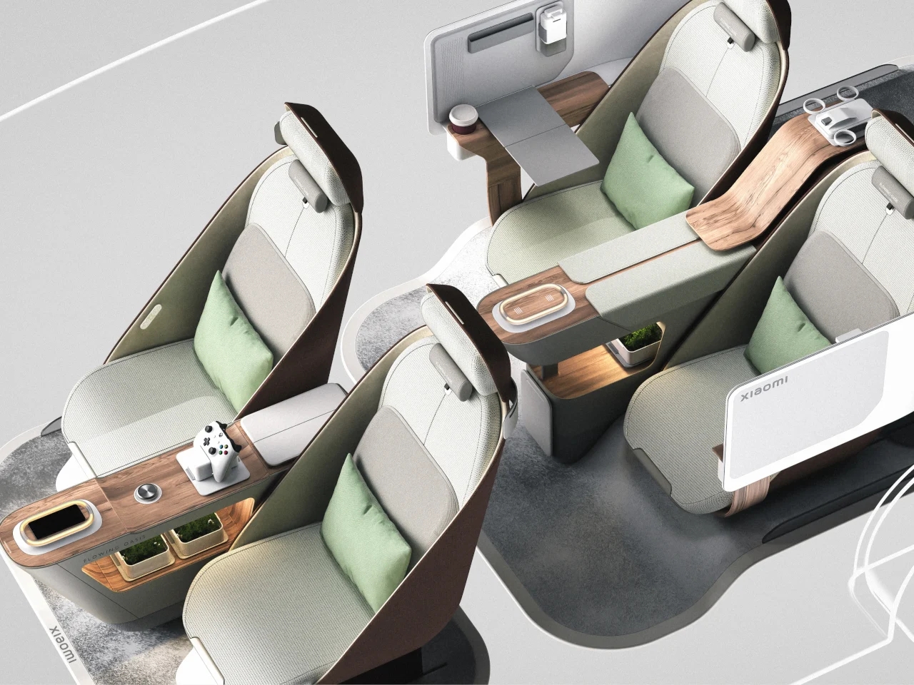 Flowing Oasis，Car seat，auto parts，industrial design，