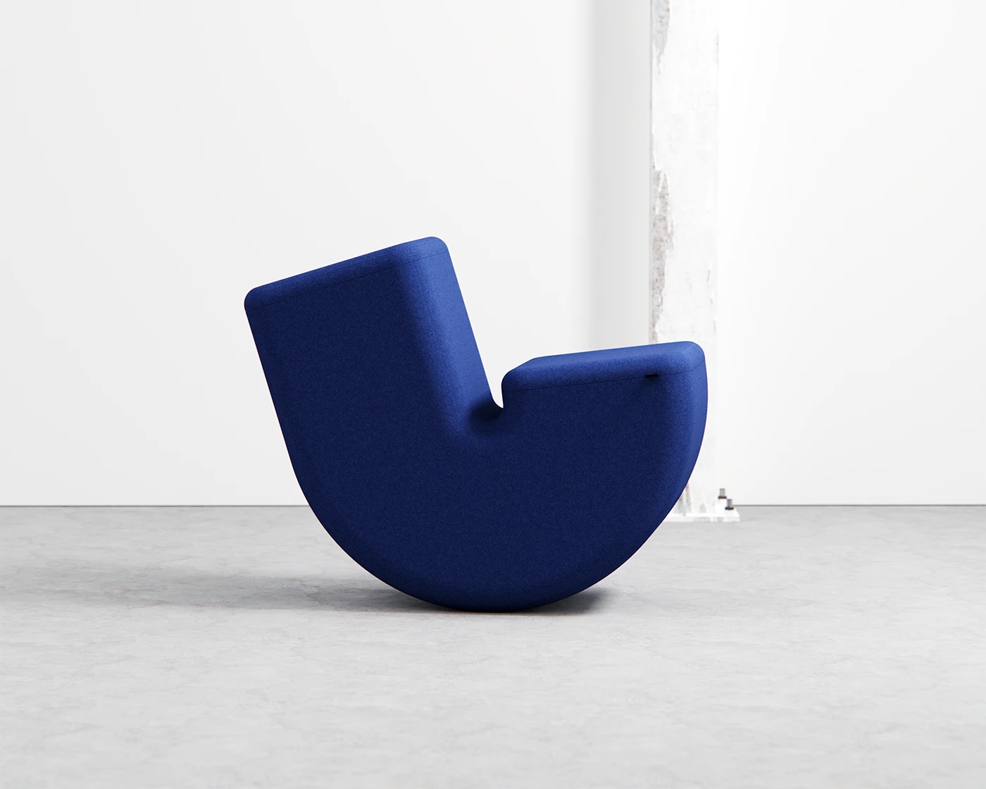 Cove Chair，Integrated molding，continuous curve，Concept furniture，Healing seat，