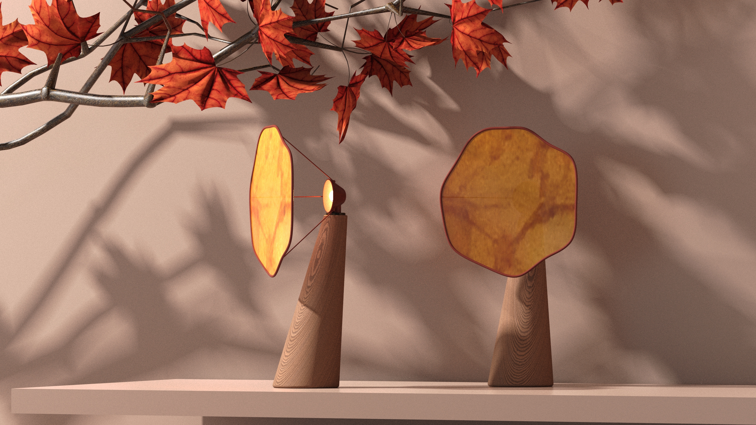 Atmosphere lamp，Bacterial cellulose，traditional aesthetics，lamps and lanterns，