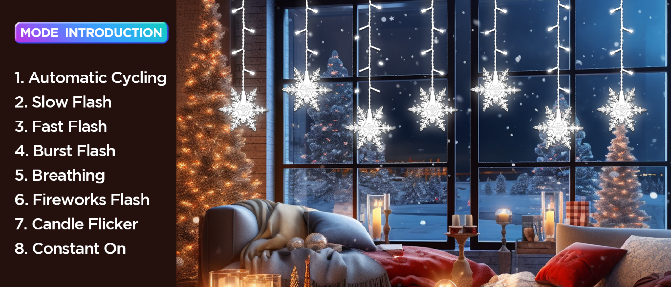 Ice light，Magic Ice Strip Light，Snowflake ice light，