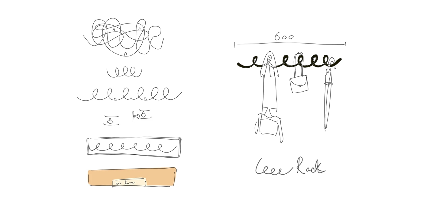 Clothes hanger，Wall Art，leeee rack，Minimalist Sculpture，Space aesthetics，