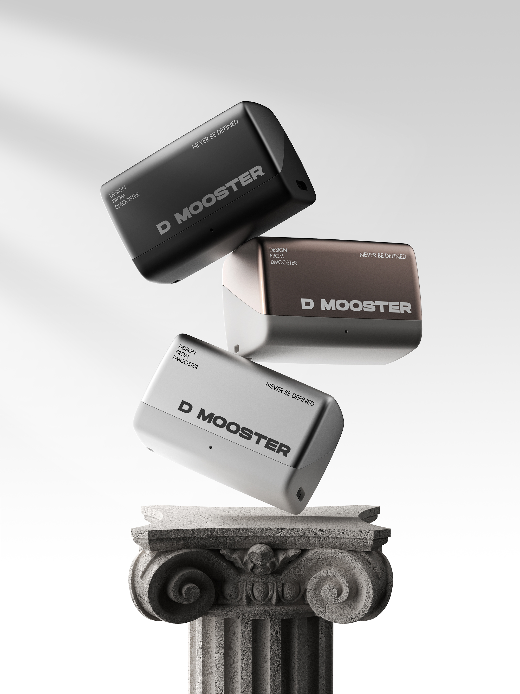 dmooster，Big Monster，industrial design，Ear Clip Headphones，Fashion design，3c Tide Play，headset，Render，