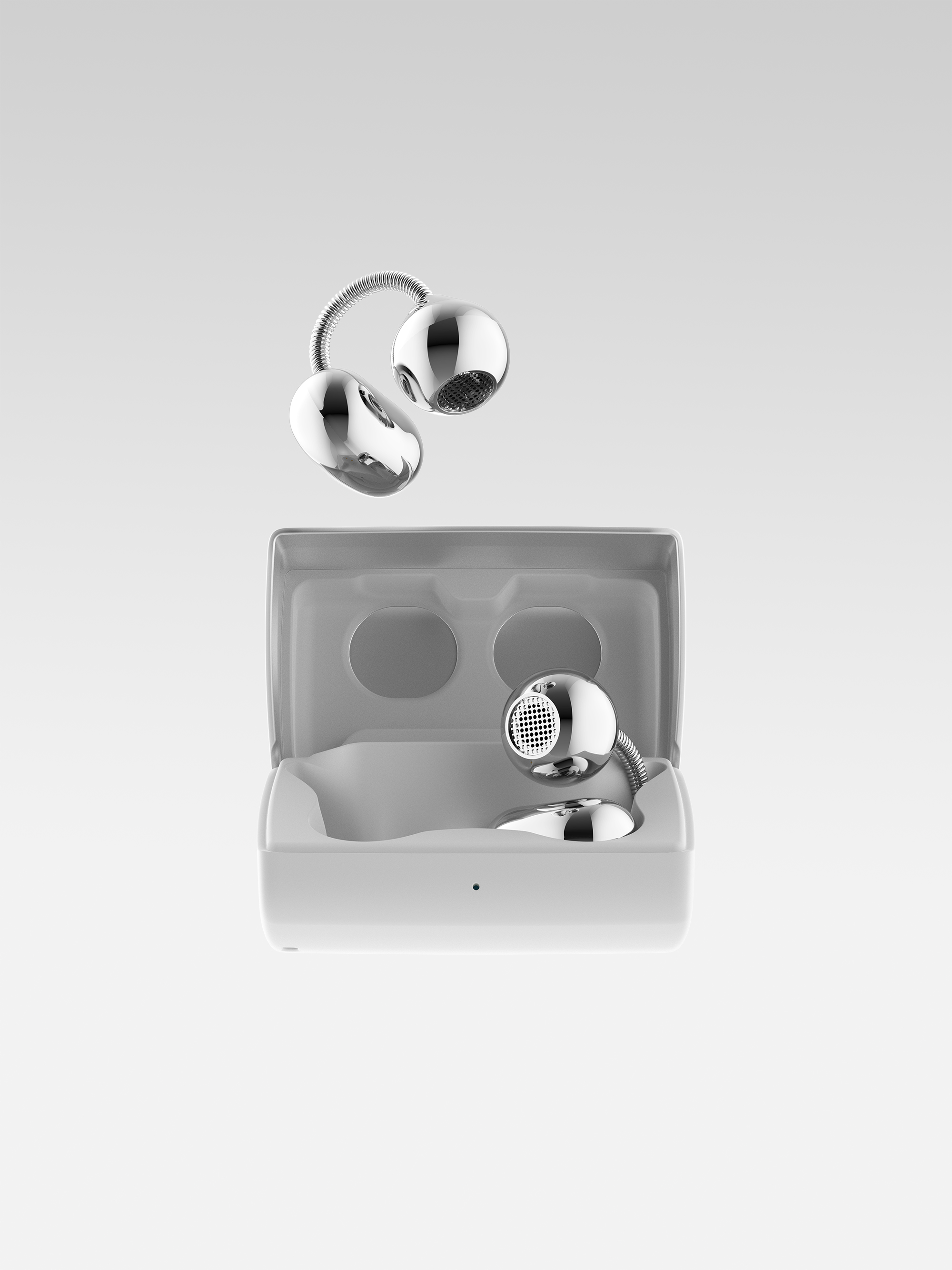 dmooster，Big Monster，industrial design，Ear Clip Headphones，Fashion design，3c Tide Play，headset，Render，