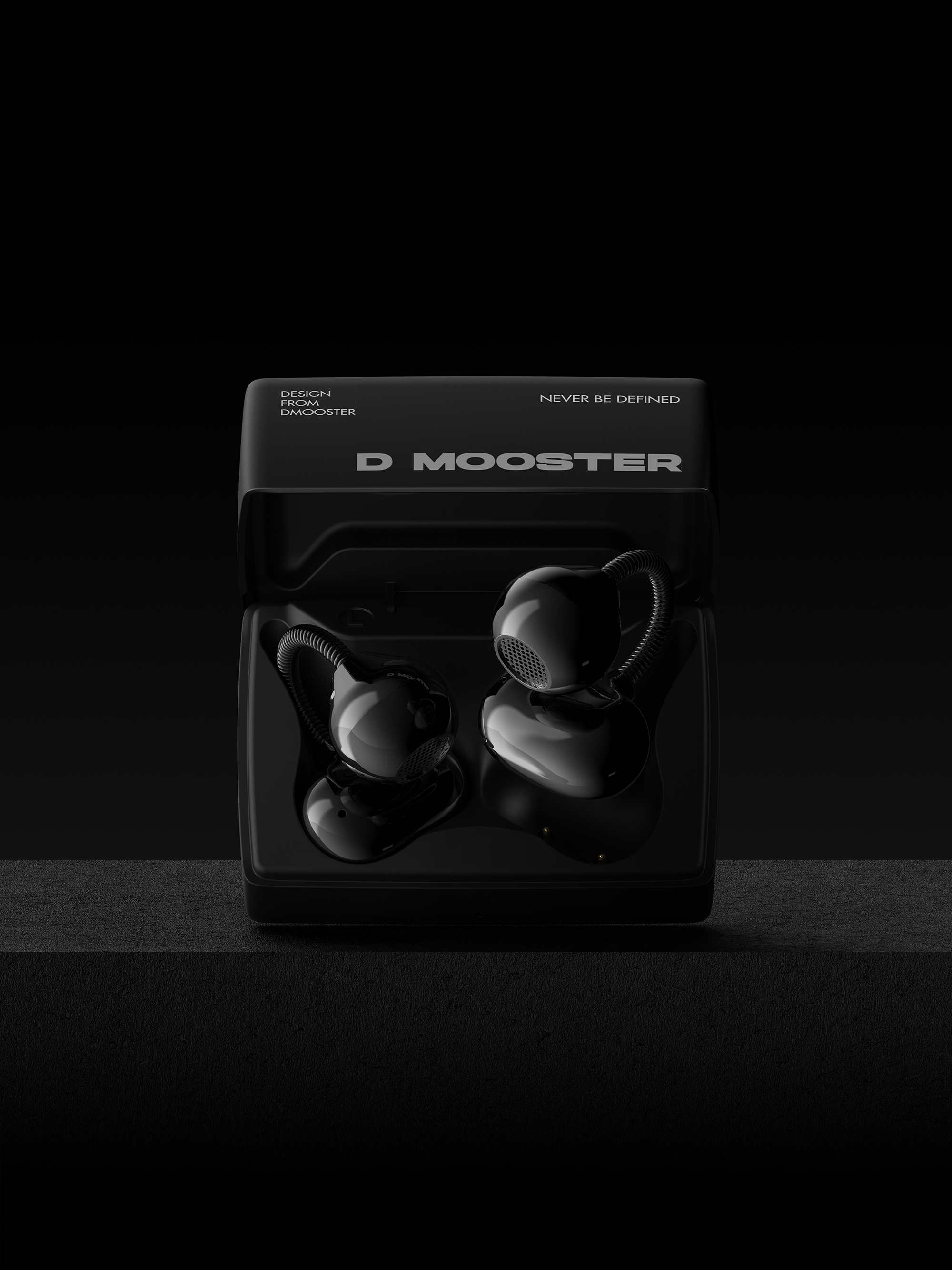 dmooster，Big Monster，industrial design，Ear Clip Headphones，Fashion design，3c Tide Play，headset，Render，