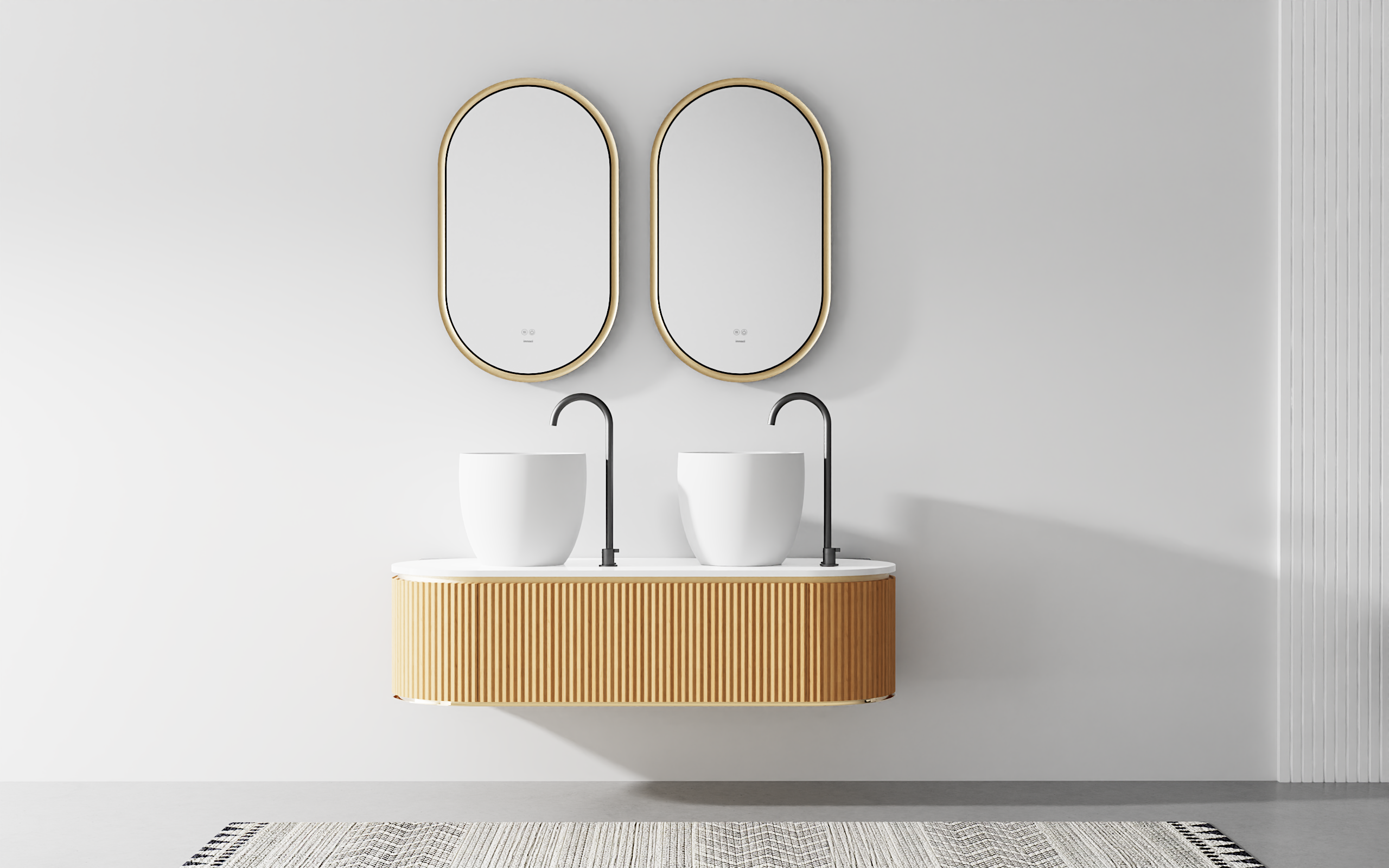 Bathroom cabinet; counter basin，