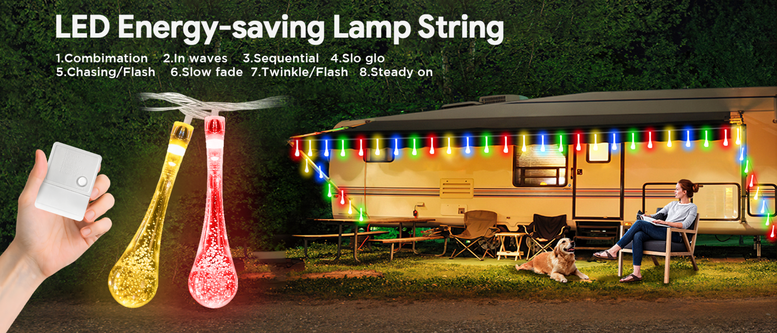 Water Drop Bubble Light String，Christmas lights string，Ambience light string，