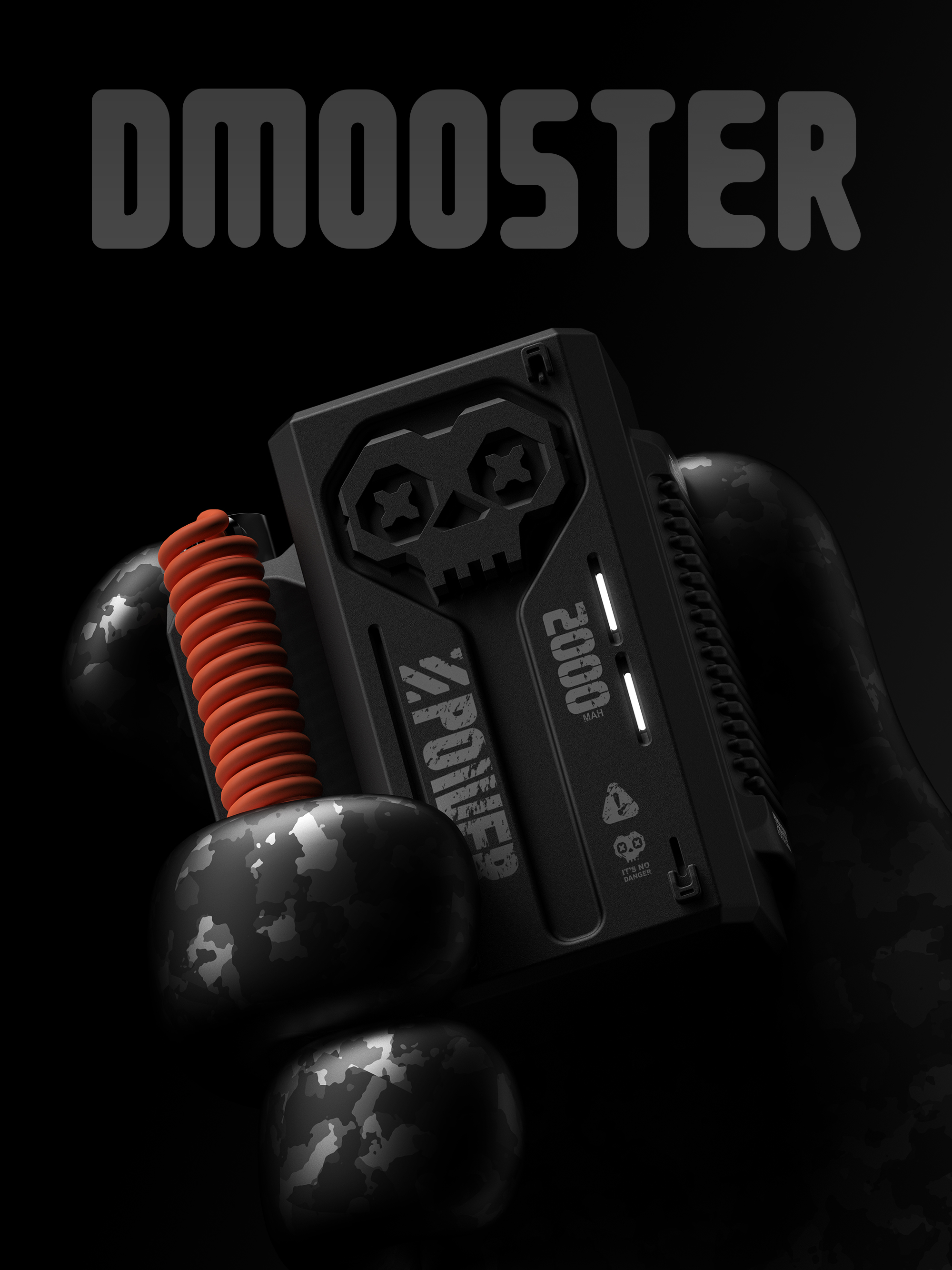 dmooster，Big Monster，portable source，portable battery，industrial design，Chaopin，3C products，
