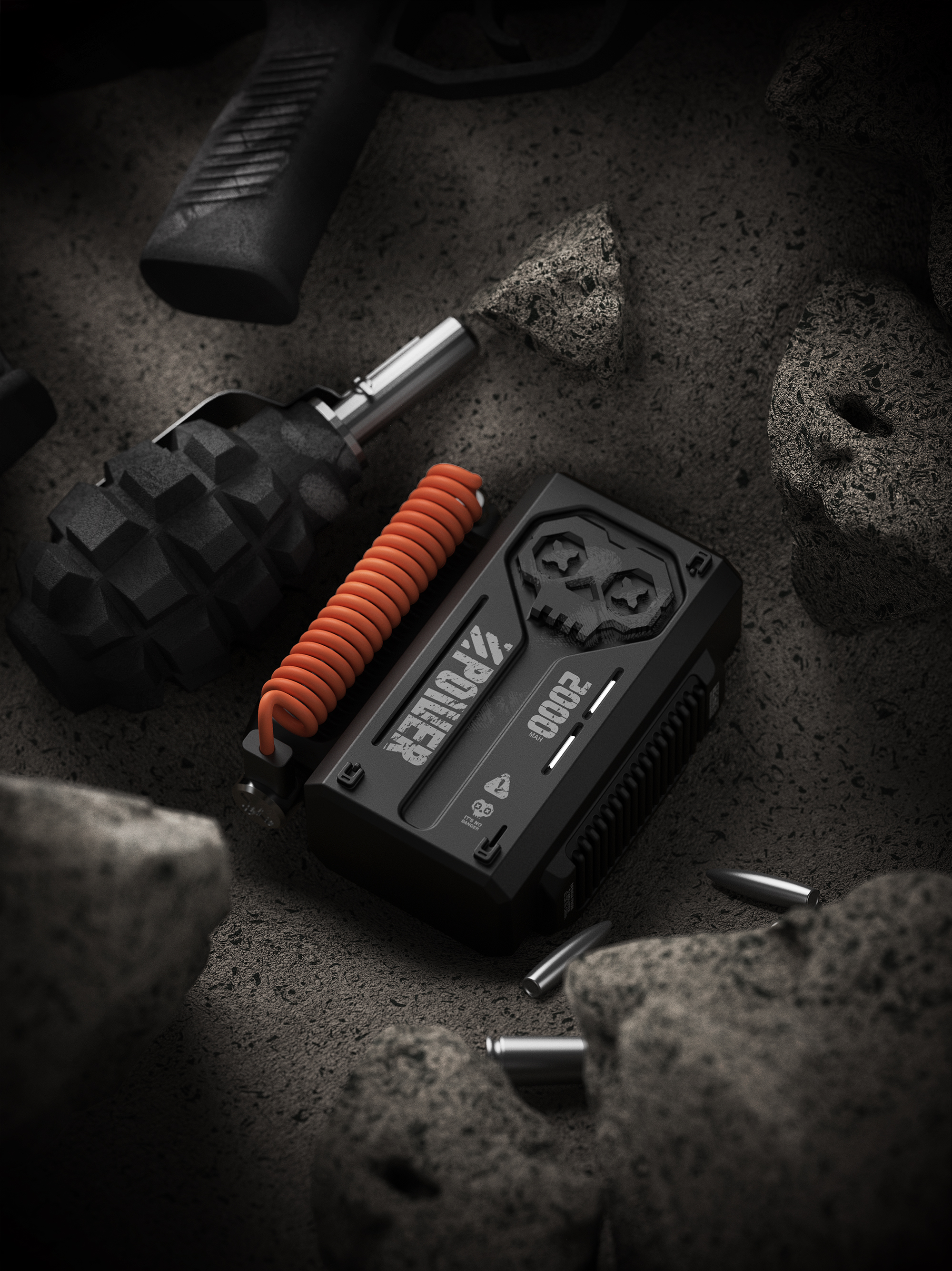 dmooster，Big Monster，portable source，portable battery，industrial design，Chaopin，3C products，