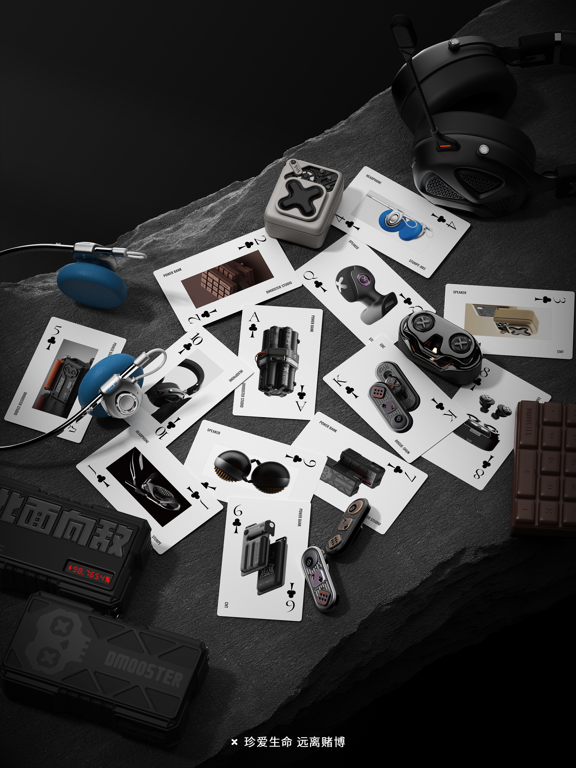 dmooster，Big Monster，Year end summary，industrial design，headset，keyboard，loudspeaker box，portable battery，