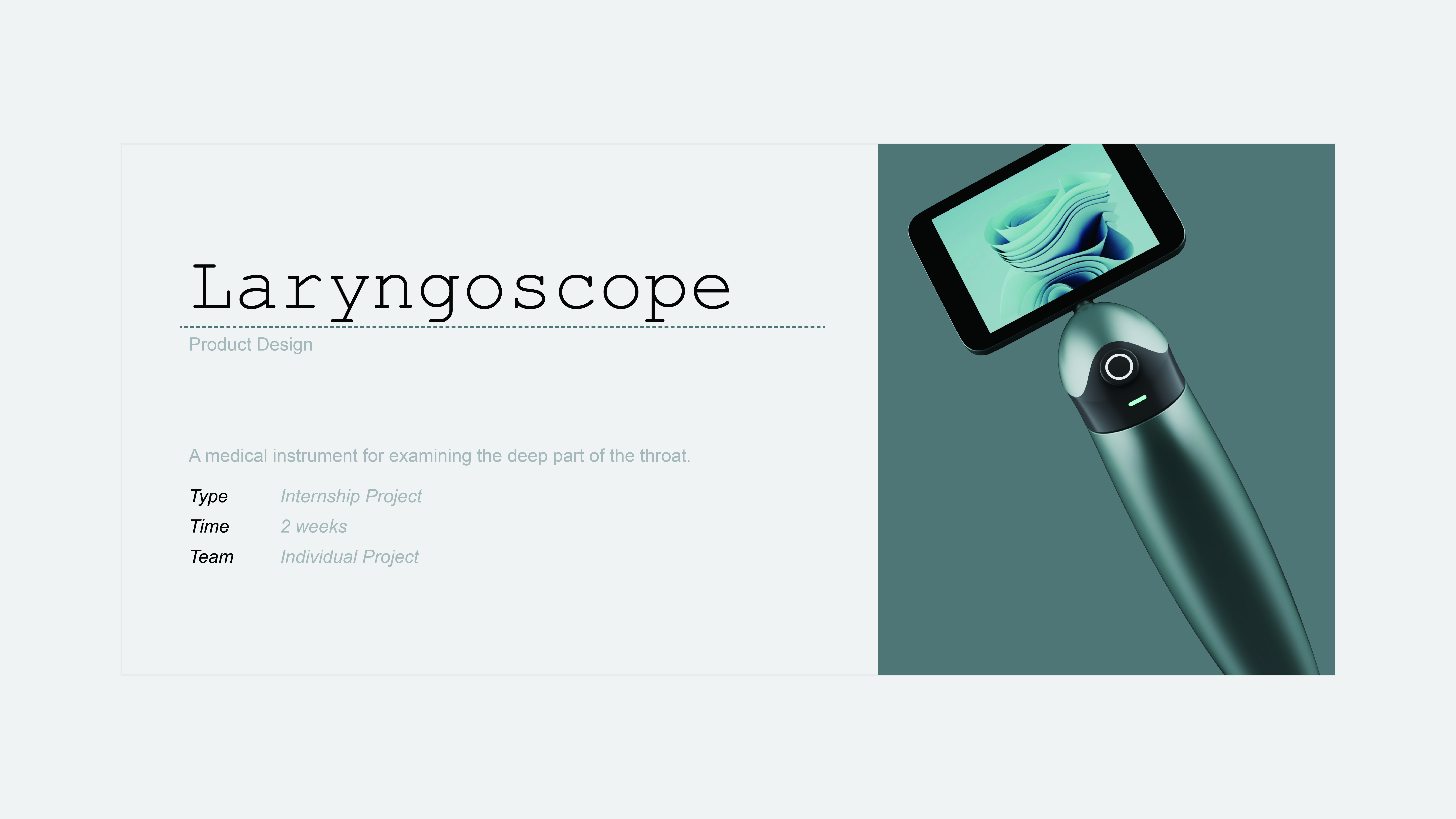 laryngoscope design，medical apparatus and instruments，industrial design，product design，Appearance design，Medical equipment，electronic laryngoscope，Image Class，