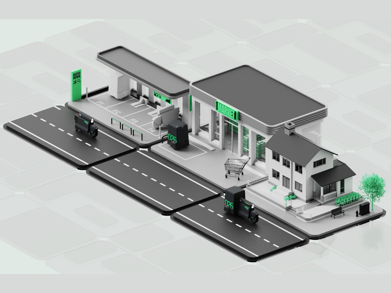 POTRIK，Modular shared mobile distribution system，conceptual design，vehicle，