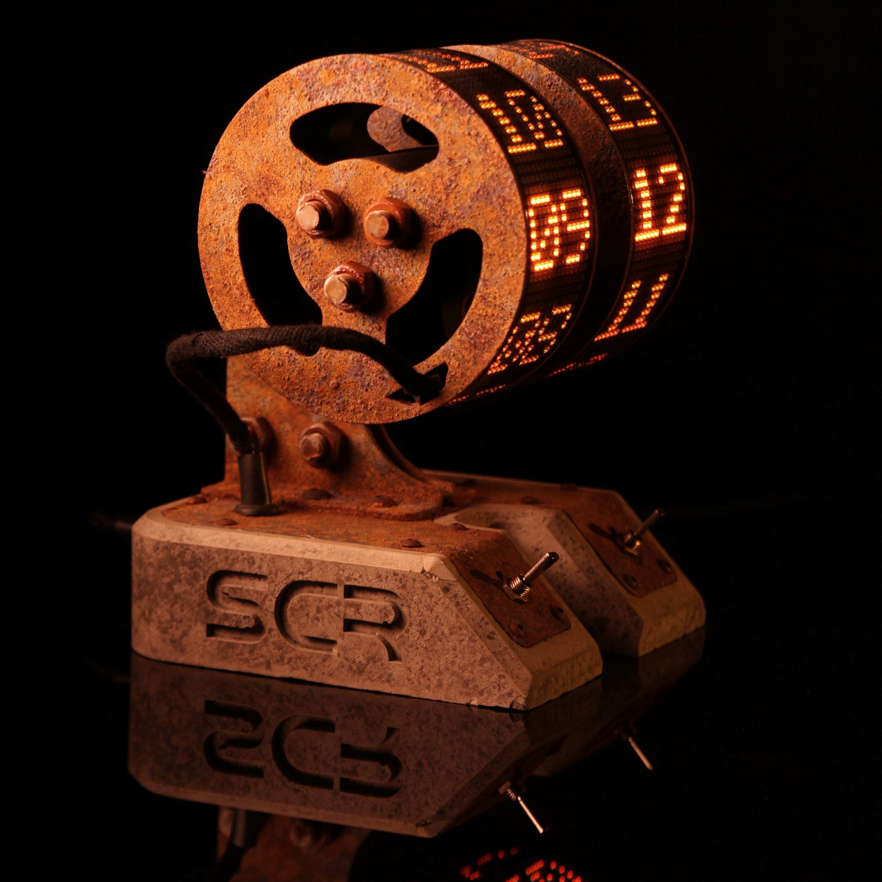 Crydal Scroll Clock，Crystal Rolling Clock，Arts and Crafts，Tabletop decoration，