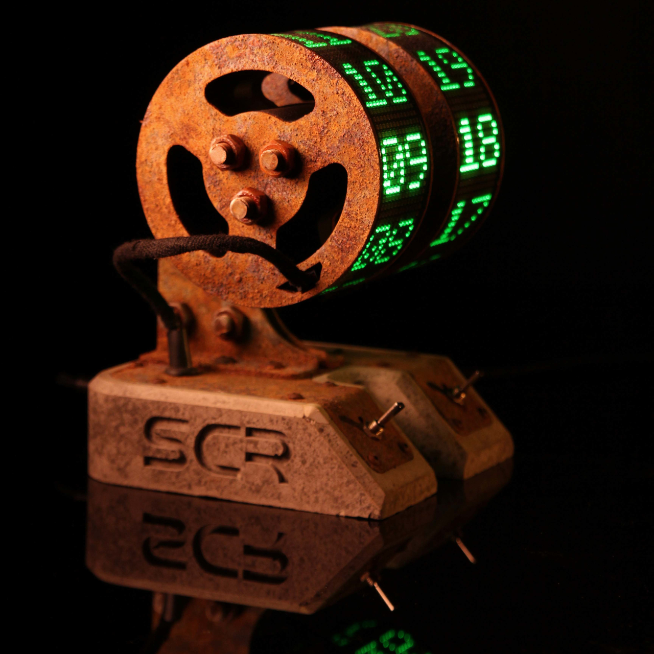 Crydal Scroll Clock，Crystal Rolling Clock，Arts and Crafts，Tabletop decoration，