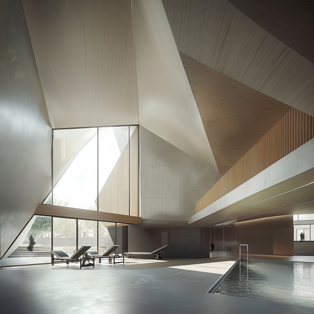 Architecture，environmental design，Interior design，The Folding Boat，Community Center，