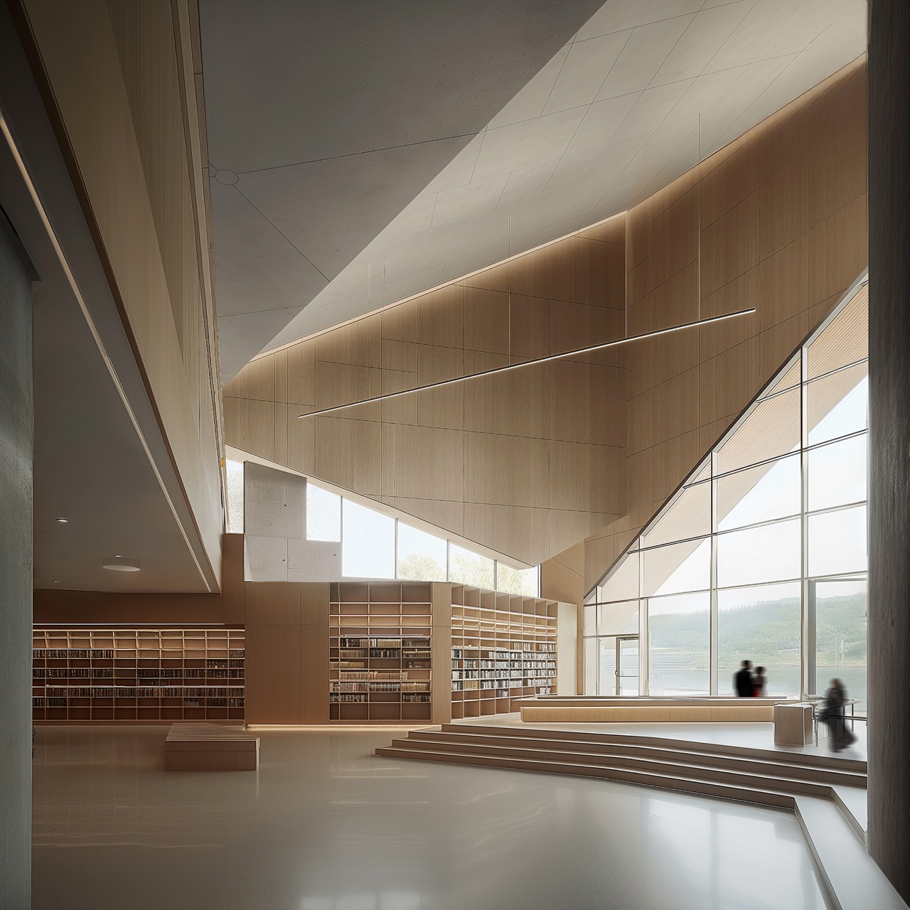 Architecture，environmental design，Interior design，The Folding Boat，Community Center，