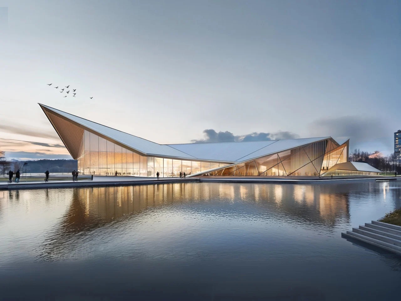 Architecture，environmental design，Interior design，The Folding Boat，Community Center，