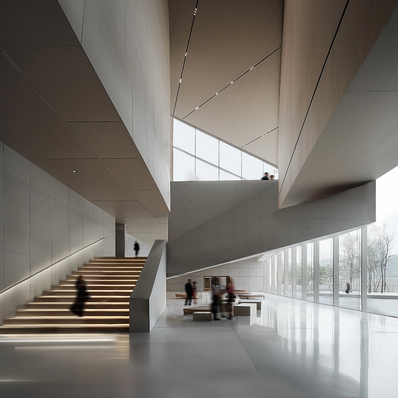 Architecture，environmental design，Interior design，The Folding Boat，Community Center，