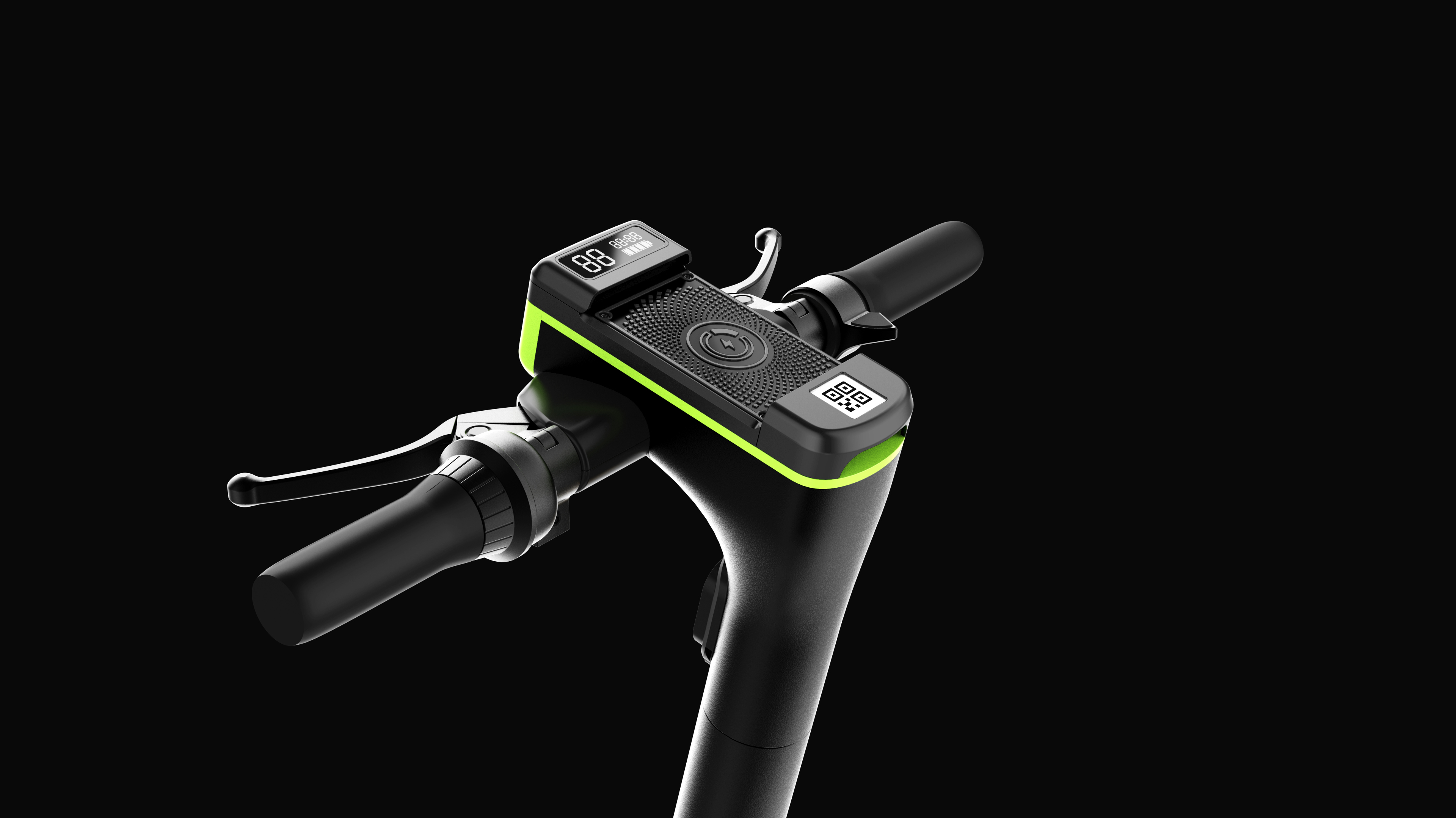 outdoors，Scooter，Head，Mobile phone bracket integrated，