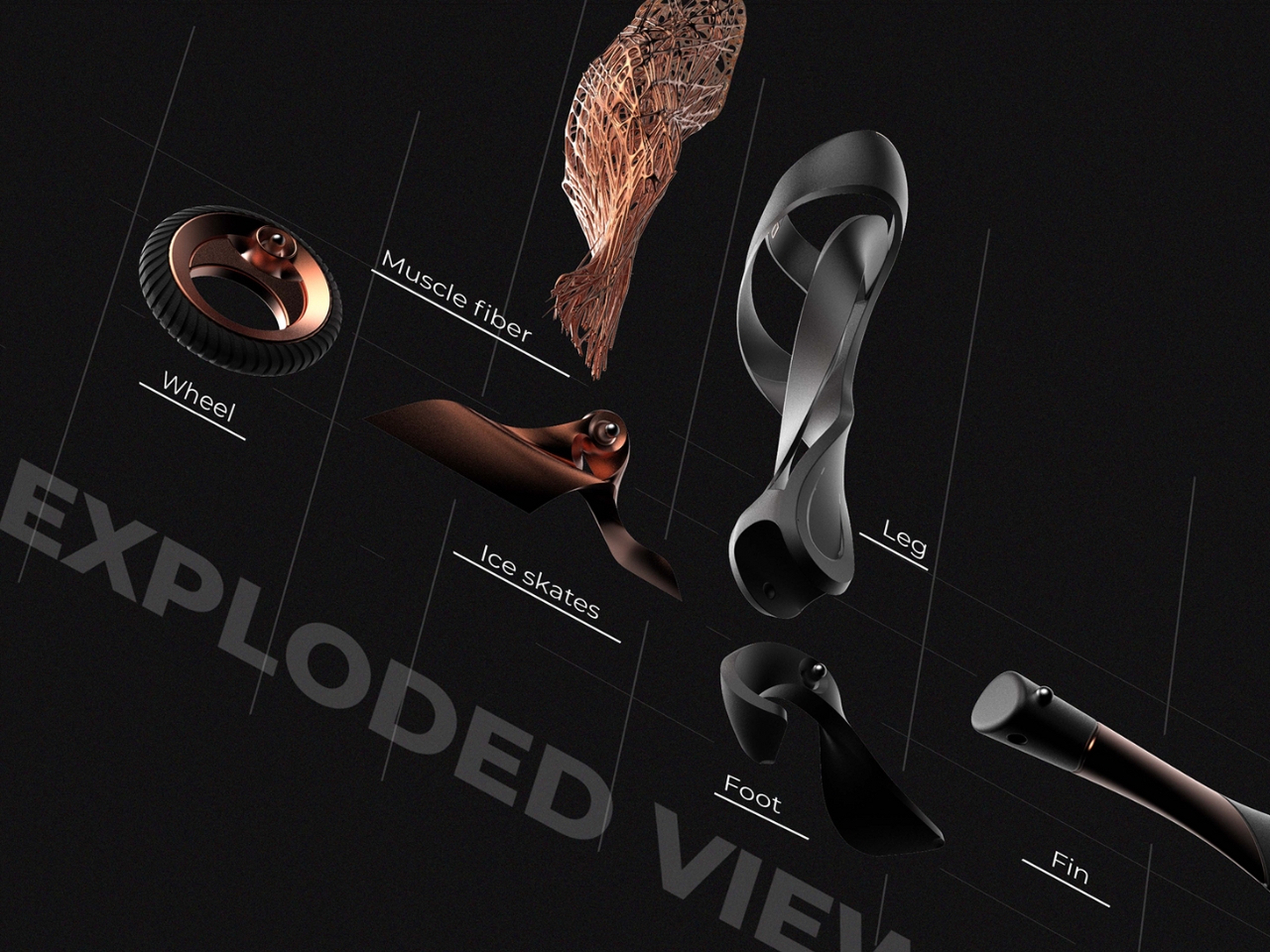 Motor prosthesis，Carbon Fiber Muscle Texture，incomplete aesthetics，Sports equipment，